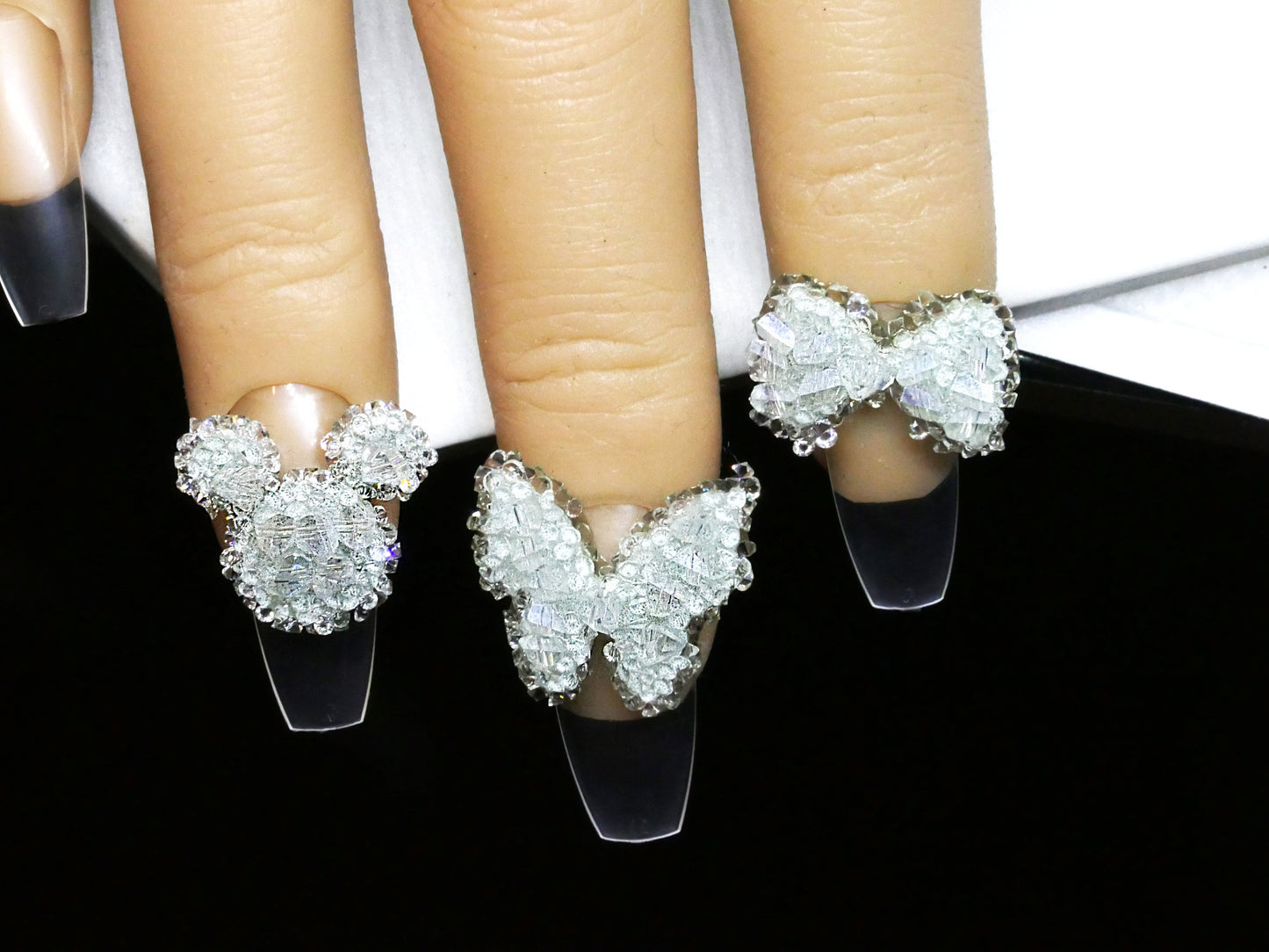 Beading Nail Ornament Decal/ 3D Handmade Instagram Influencer Nail Jewelry Fairy Tale Nail Art Mickey Mouse Butterfly Bow Tie