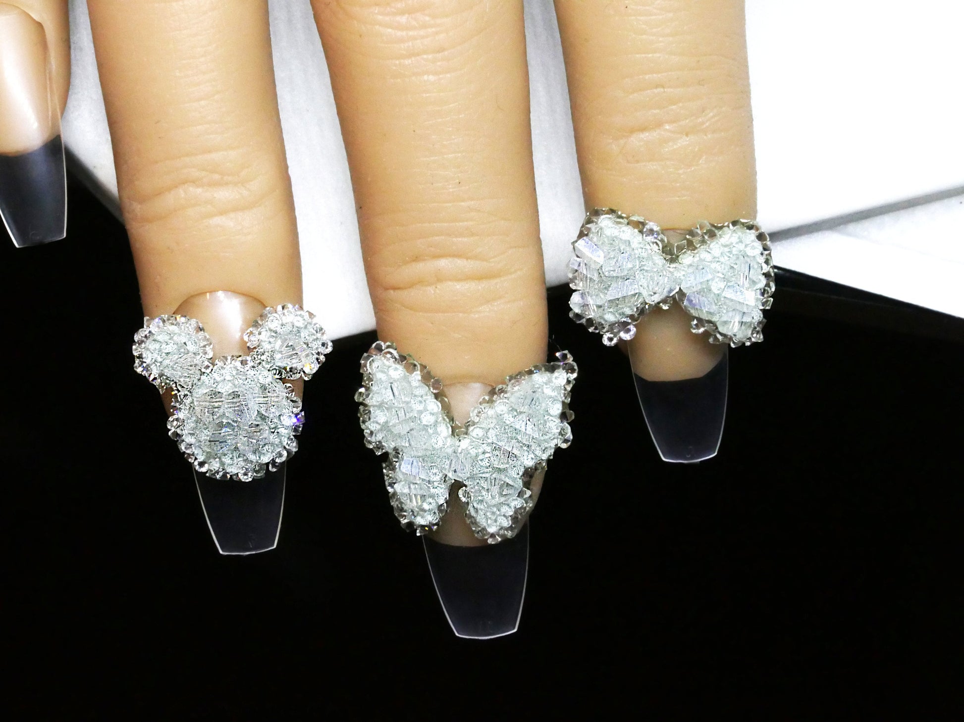 Beading Nail Ornament Decal/ 3D Handmade Instagram Influencer Nail Jewelry Fairy Tale Nail Art Mickey Mouse Butterfly Bow Tie