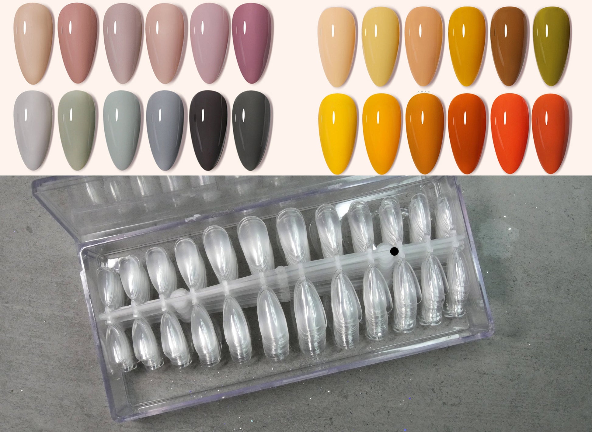 504pcs Soft Gel Tips Full Cover Coffin Stiletto Press on False Fake Nails Tips nail well tips/ Clear full Acrylic Nail Polish Manicure