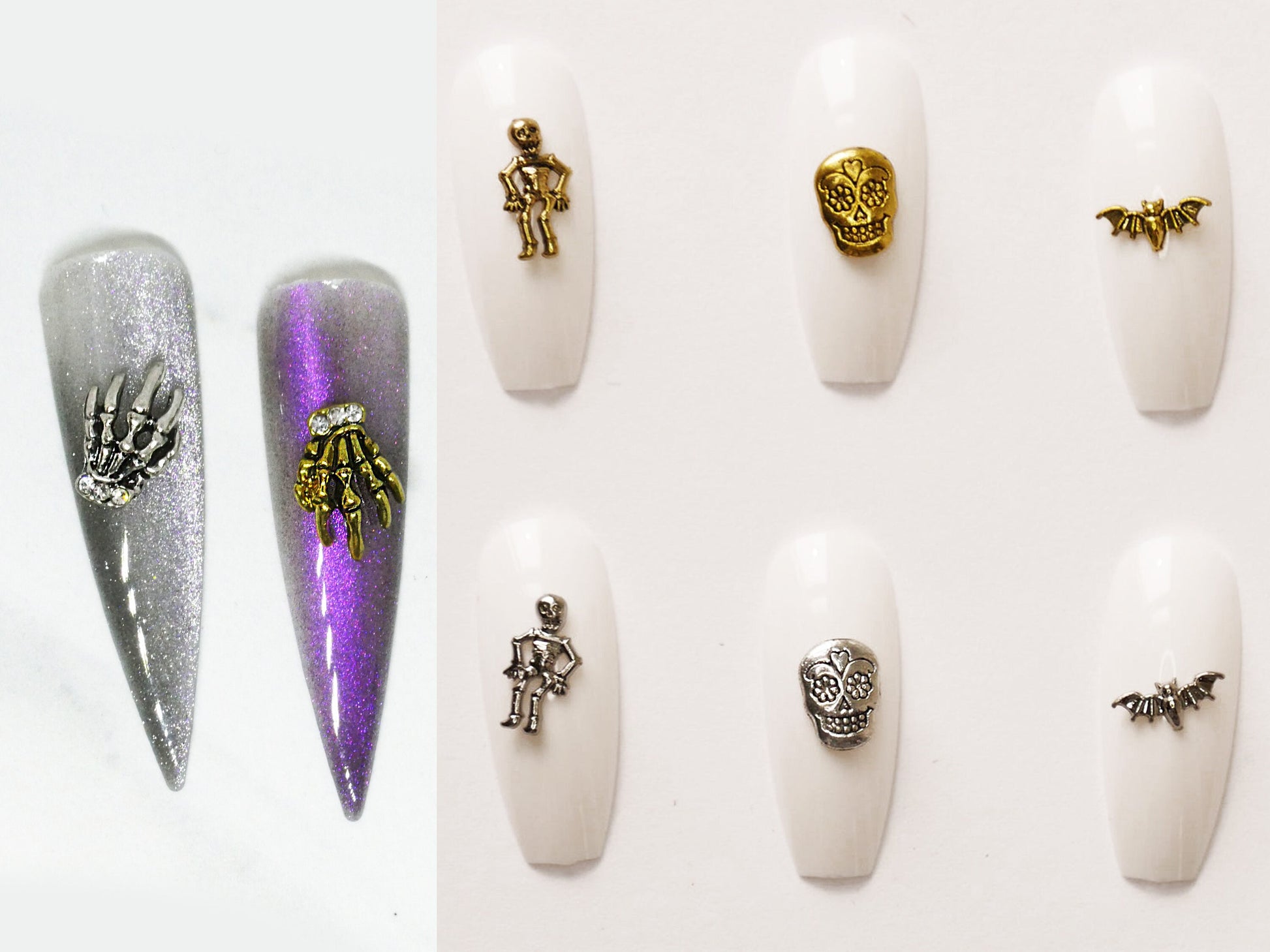7pcs Halloween 3D Punk nail decoration