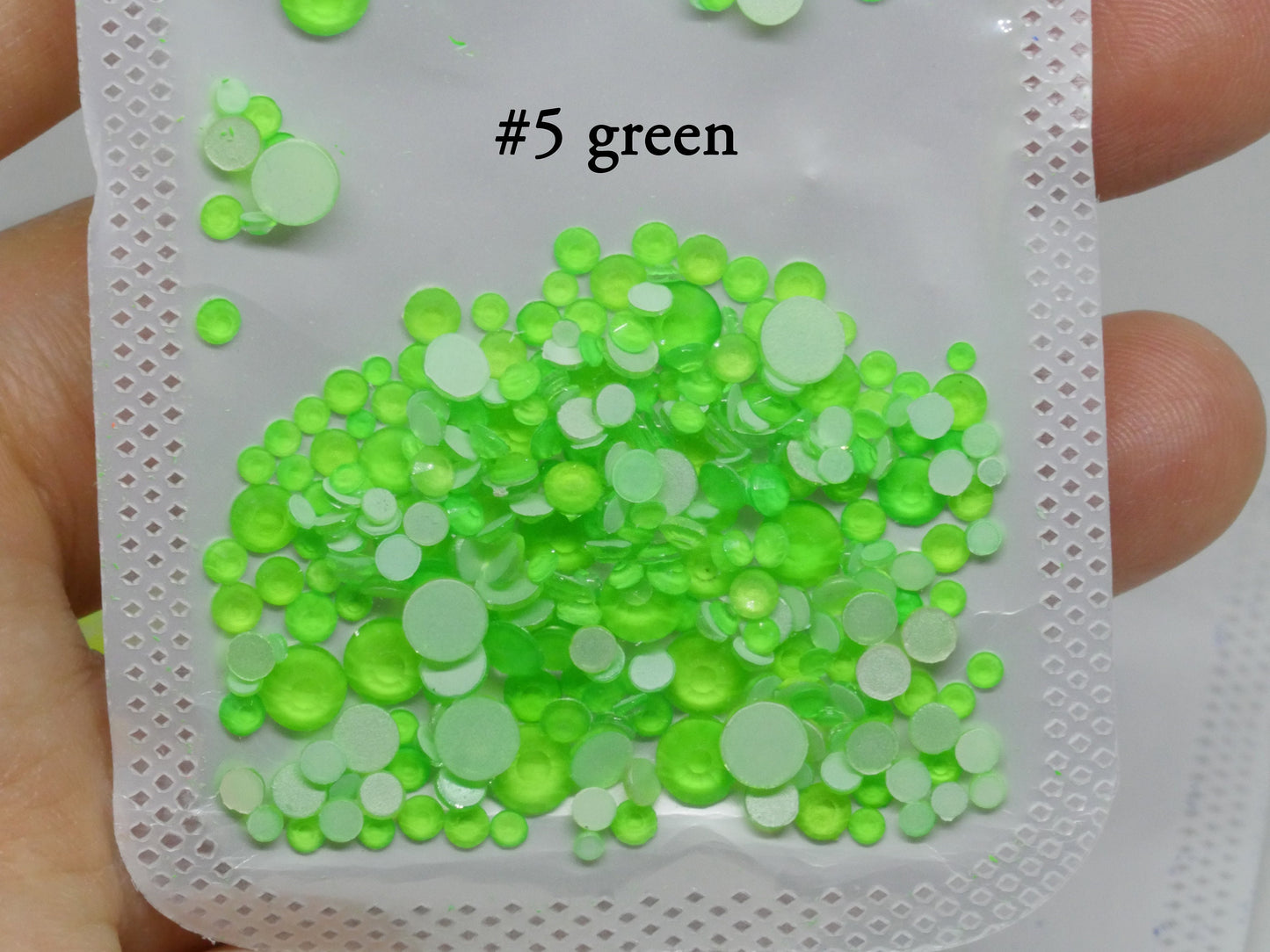 Mixed Glow in the Dark Neon Rhinestone/ Non Hot fix flat back nail Art Deco