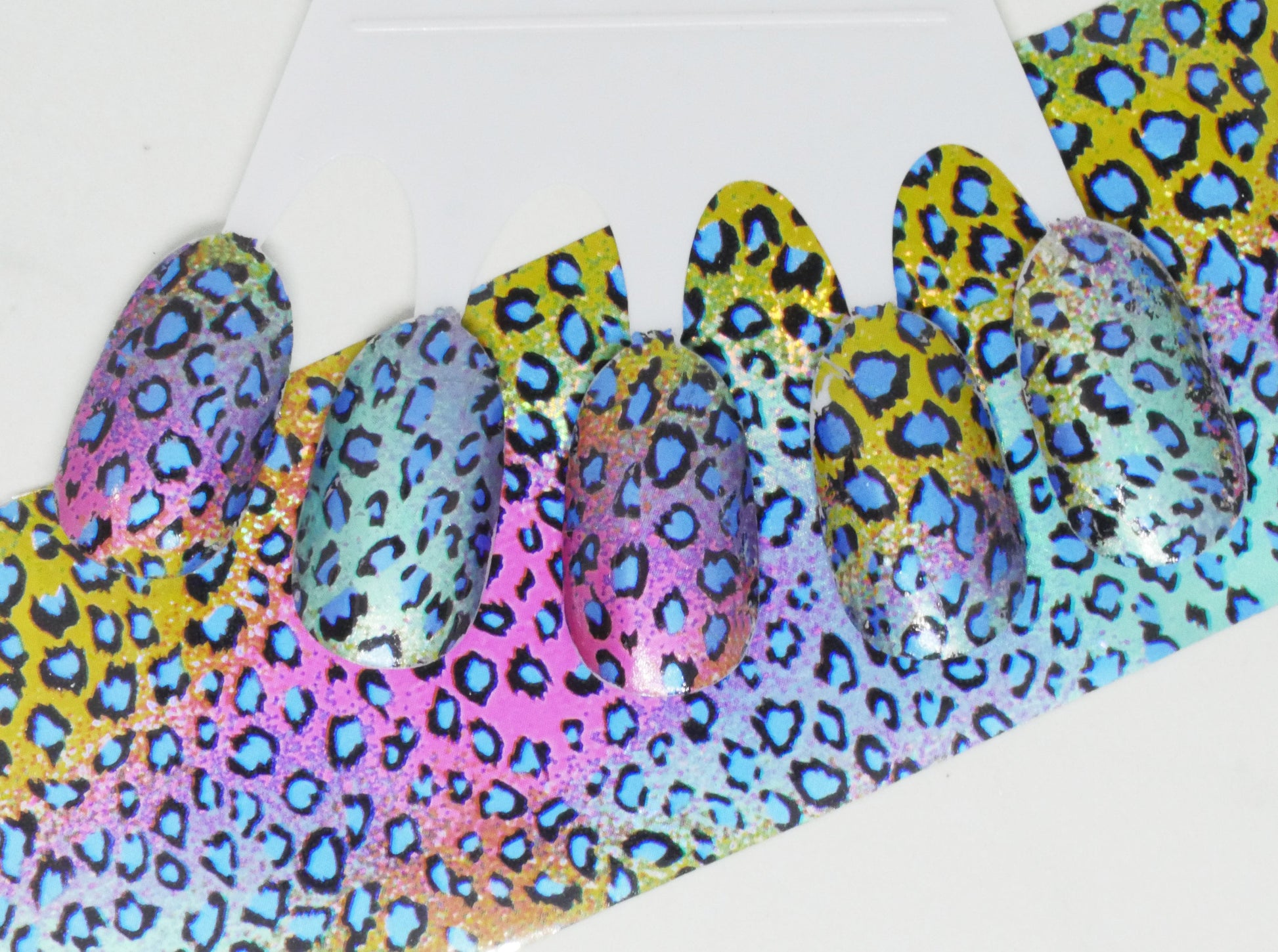 1 Yard Leopard Print transfer paper Foil Nail Art Sticker Decal/ Animal pattern DIY Golden nail transferring mirrored foil design