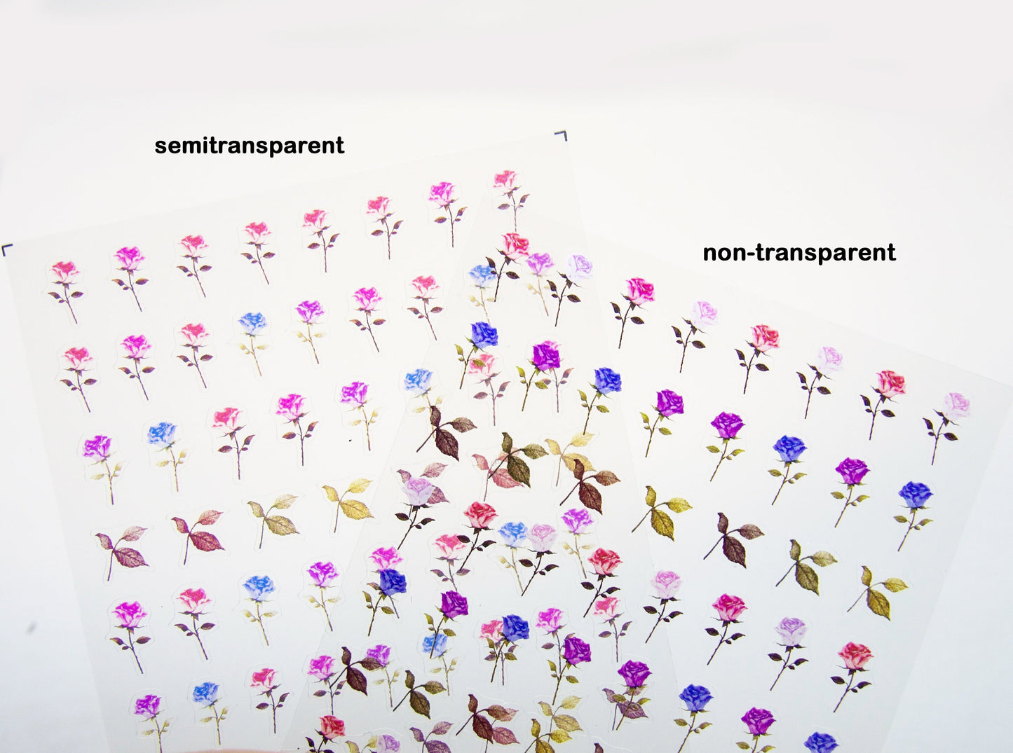 Flower Bouquet Theme nail sticker/ wild flower and leaf 1 Sheet 3D Nail Art Stickers Self Adhesive Decals/ Woodland Miniature Floral Nail