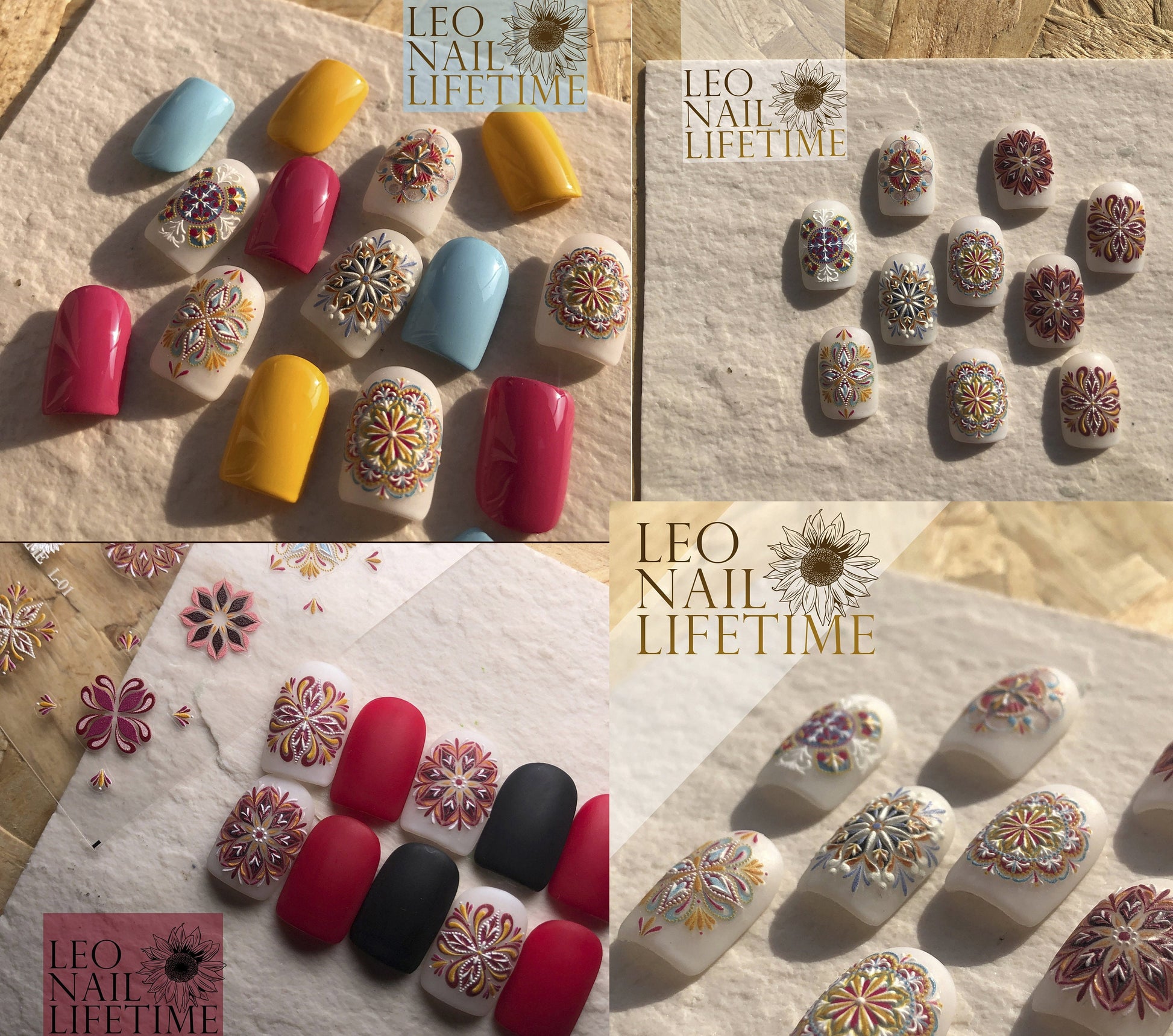 Mehndi Totem pattern nail sticker/ Tribe Hippy 3D Nail Art Stickers Self Adhesive Decals/ Henna Tattoo Lace Nail Art Decals