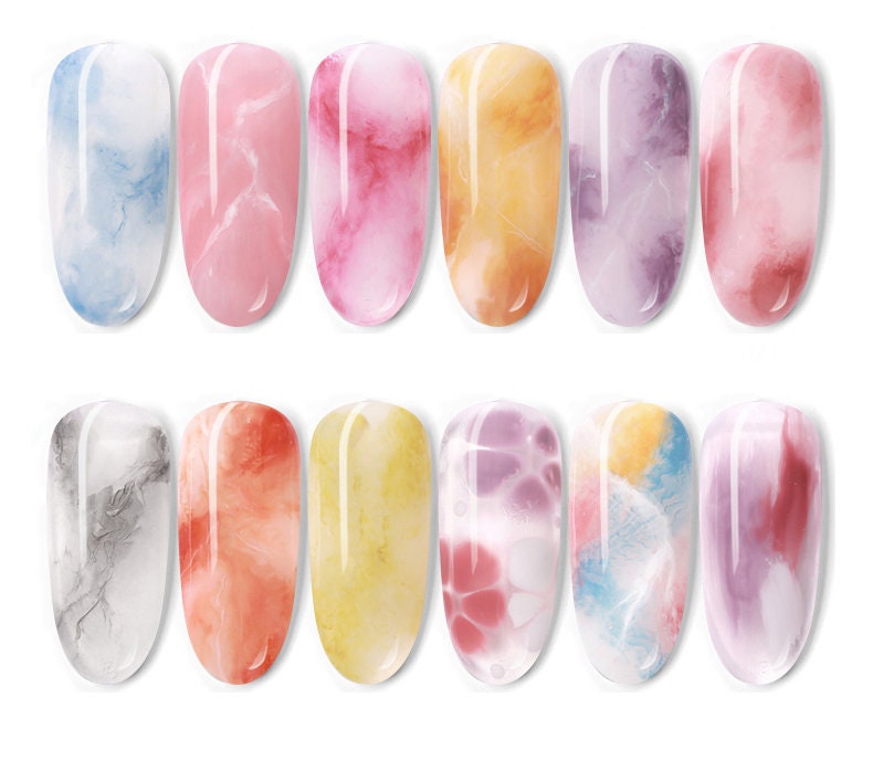 15ML Marble blossom gel polish/ gradient design gel/ Blooming floral paint gel/ Bloom soak off uv gel for nail art design