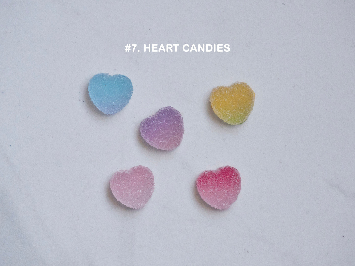 5 pcs Candy Gummies Nail Deco/ Sour Jelly Stars Heart 3D Decal