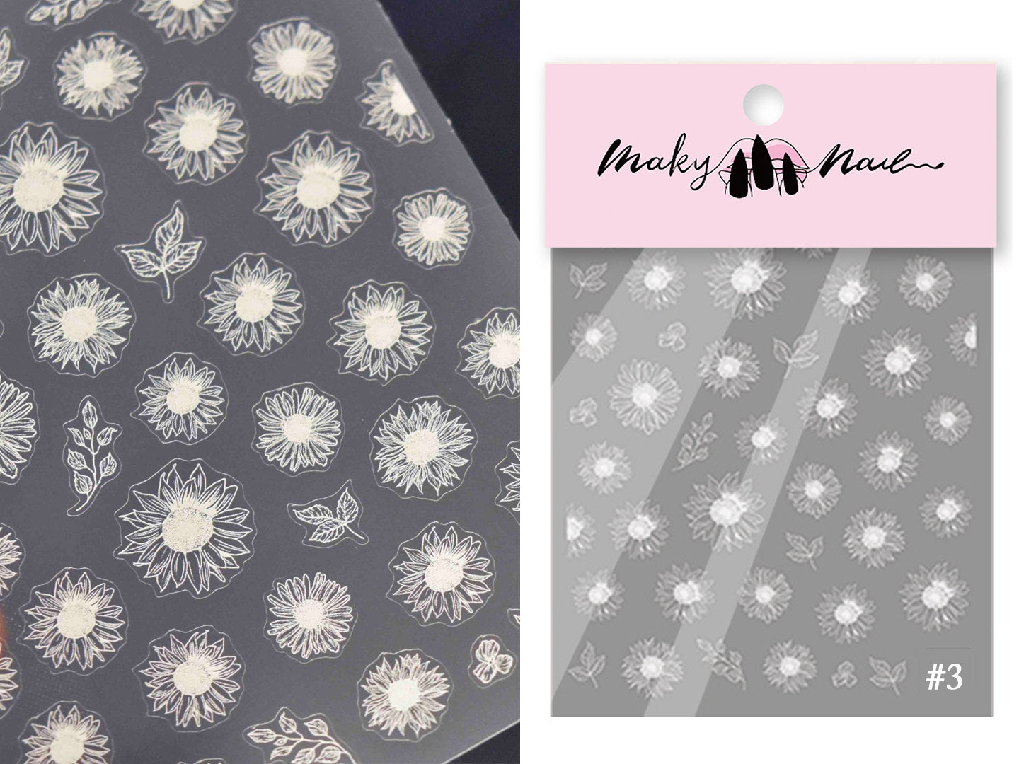 Transparent Lace Flower Nail Stickers/ Wedding Bride Laces Nail Art Floral Ultra thin Peel off stencils/Daisy Peony Hydrangea Nails