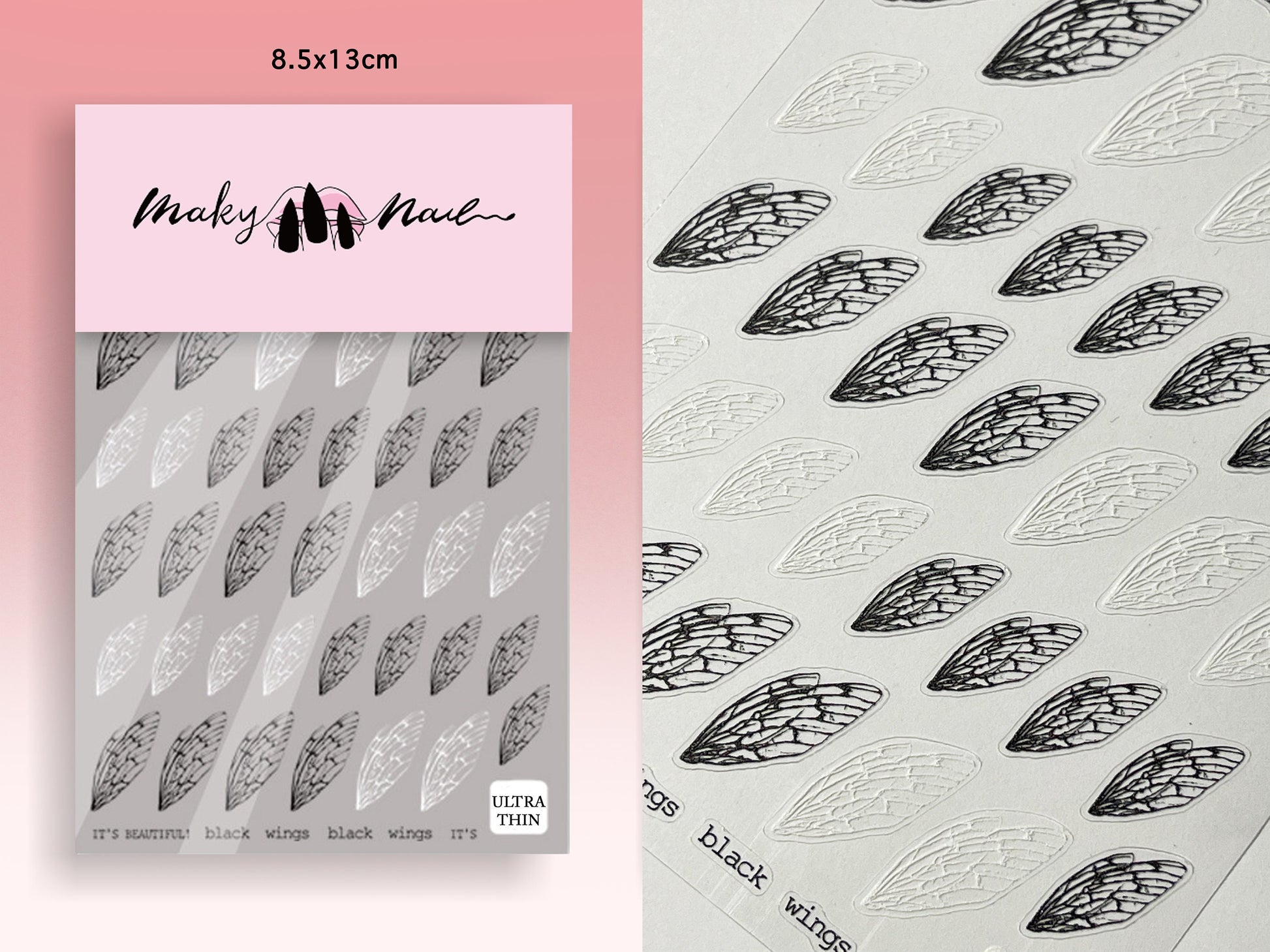 Butterfly Wing Sticker Nail Art