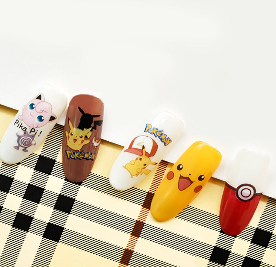 ALLYDREW 4 Sheets Nail Stickers Nail Art Set - Pokemon, Gudetama, Totoro &  Doramon Nail Stickers - Walmart.ca