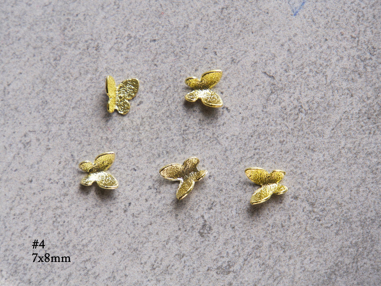 5 pcs 3D Butterfly nail decoration/ silver gold butterfly Nail DIY charm for nail gel mail polish design
