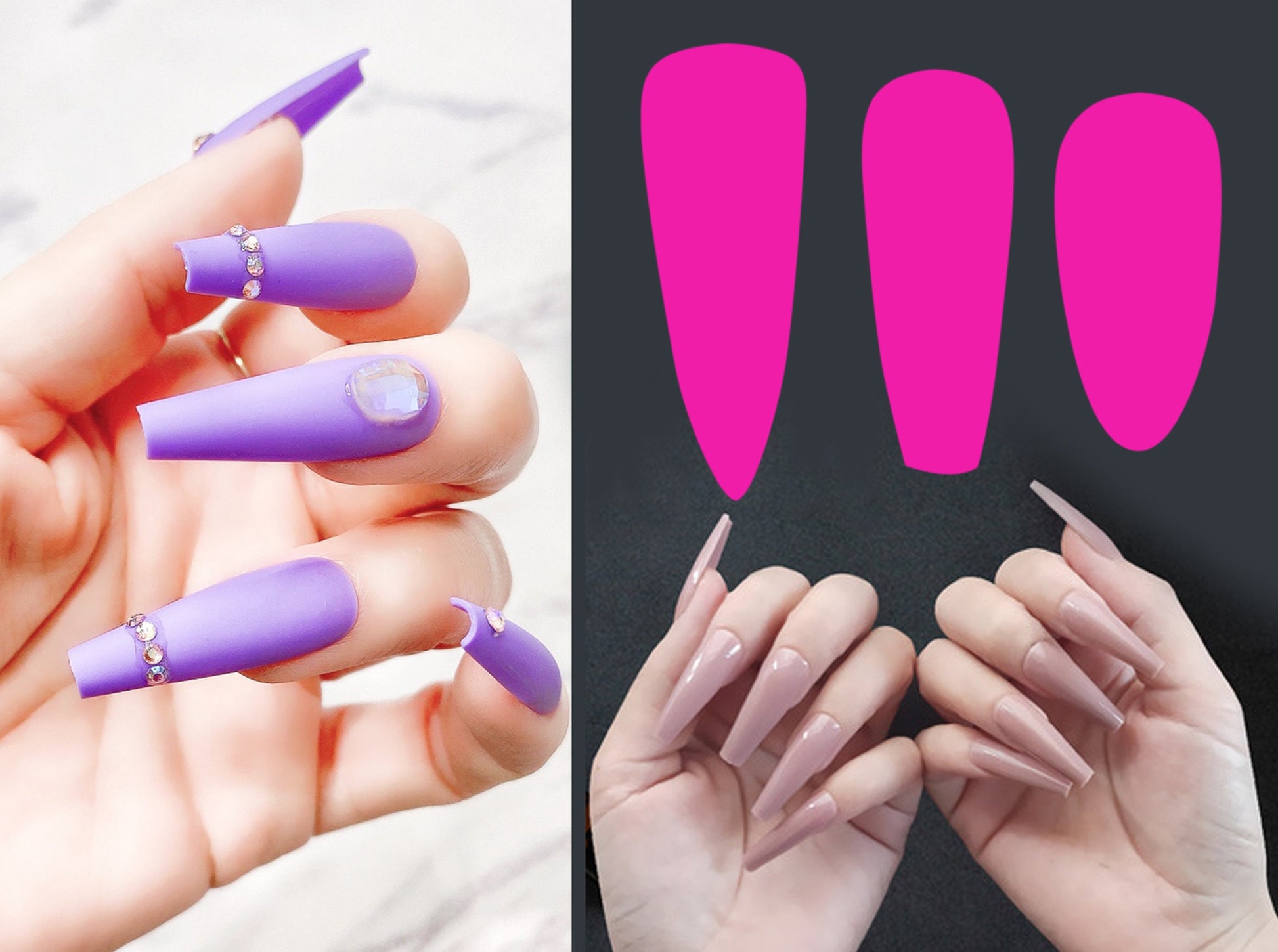 504pcs Soft Gel Tips Full Cover Coffin Stiletto Press on False Fake Nails Tips nail well tips/ Clear full Acrylic Nail Polish Manicure