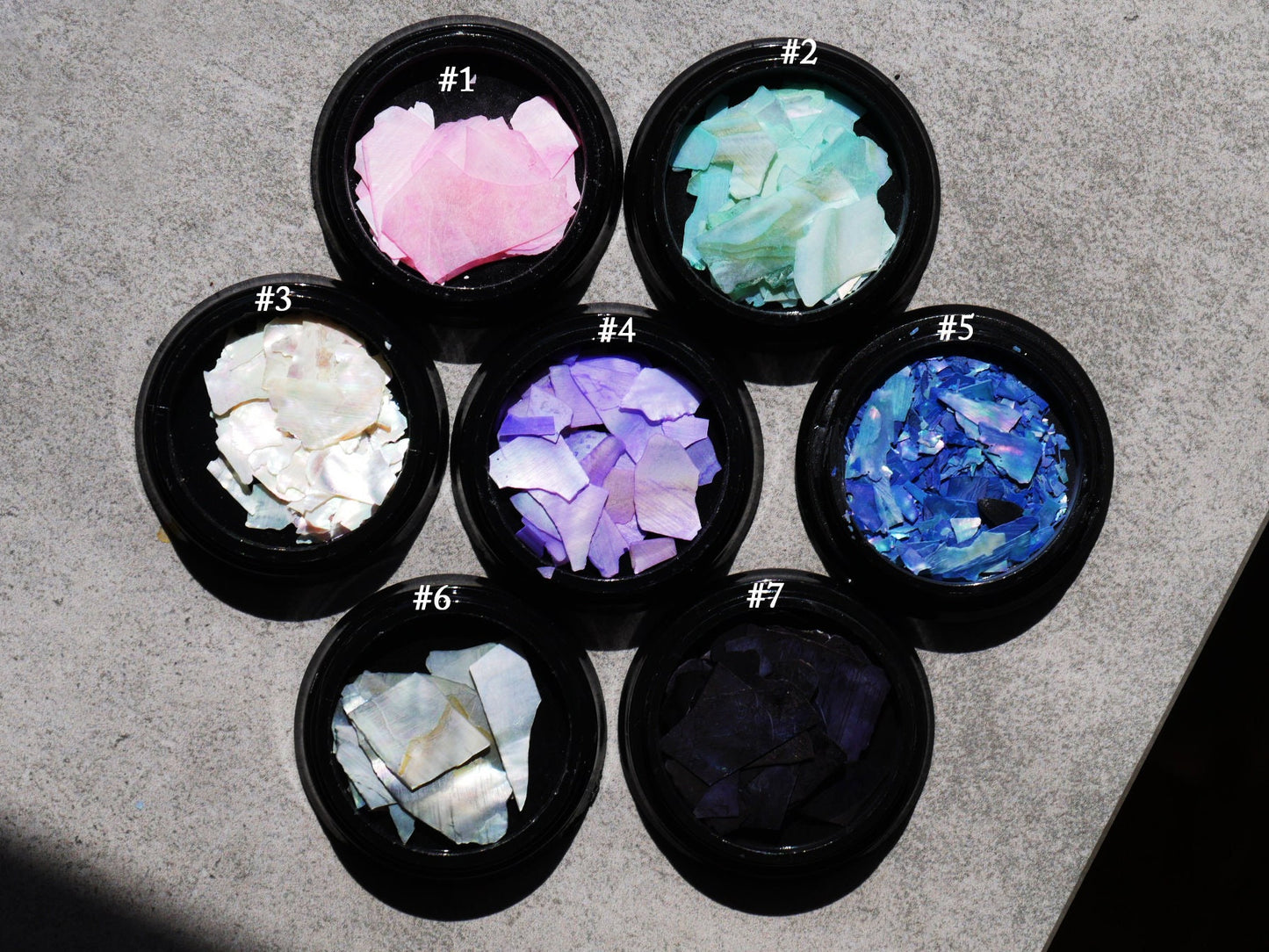 Sea shell flakes nail decoration/Super thin Pinctada albina Nail flakes DIY nail deco