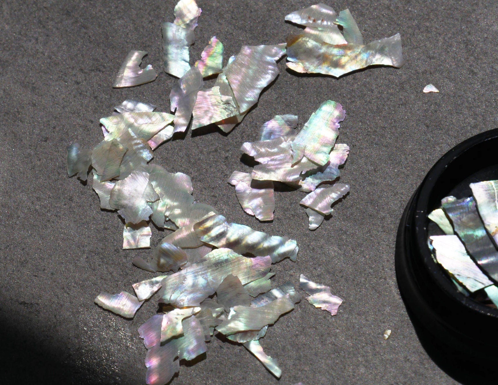 Sea shell flakes nail decoration/Super thin Pinctada albina Nail flakes DIY nail deco