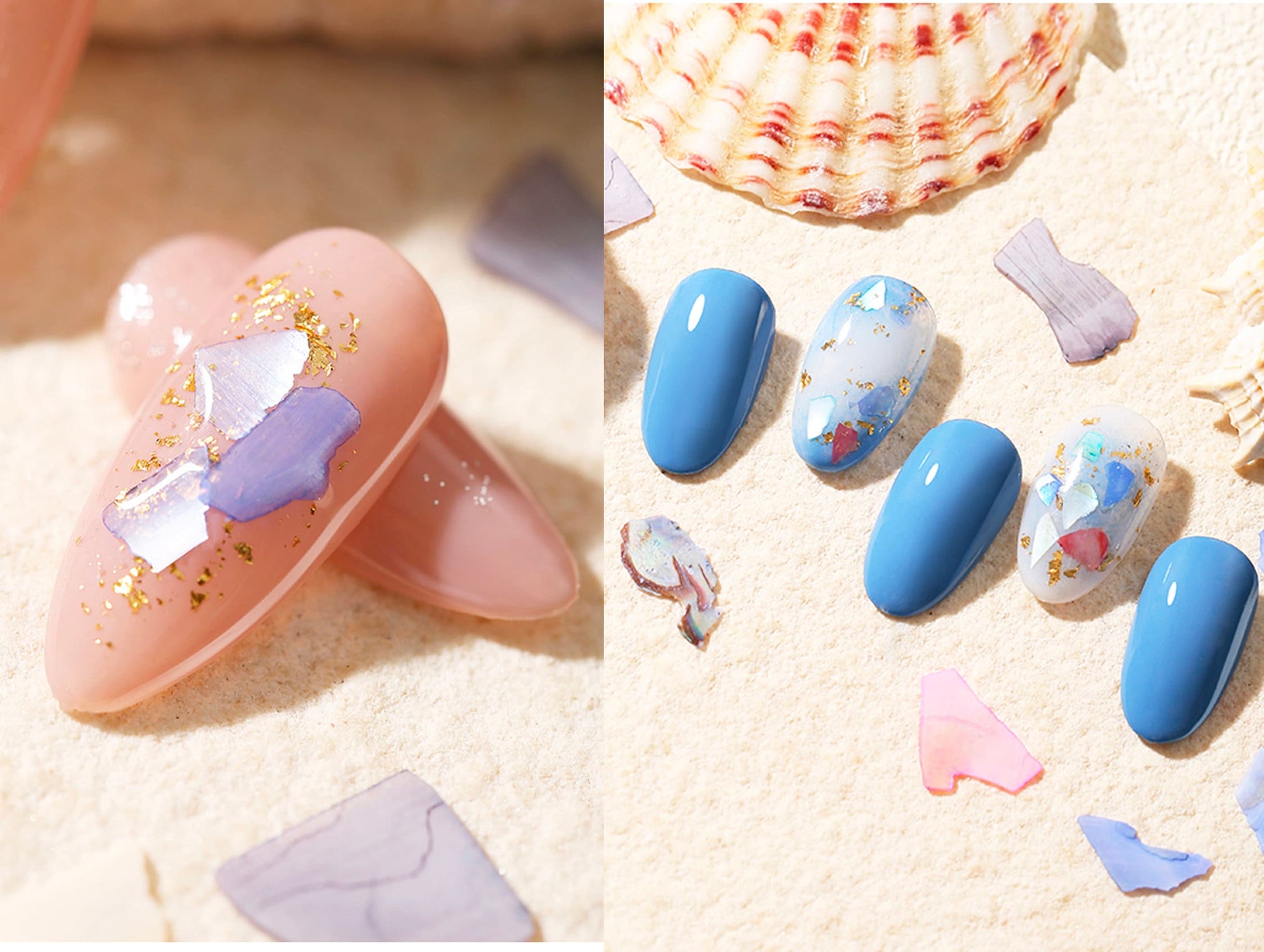 12 cases Sea shell flakes nail decoration/Super thin Pinctada albina Nail flakes DIY nail deco/ Natural shell nail deco
