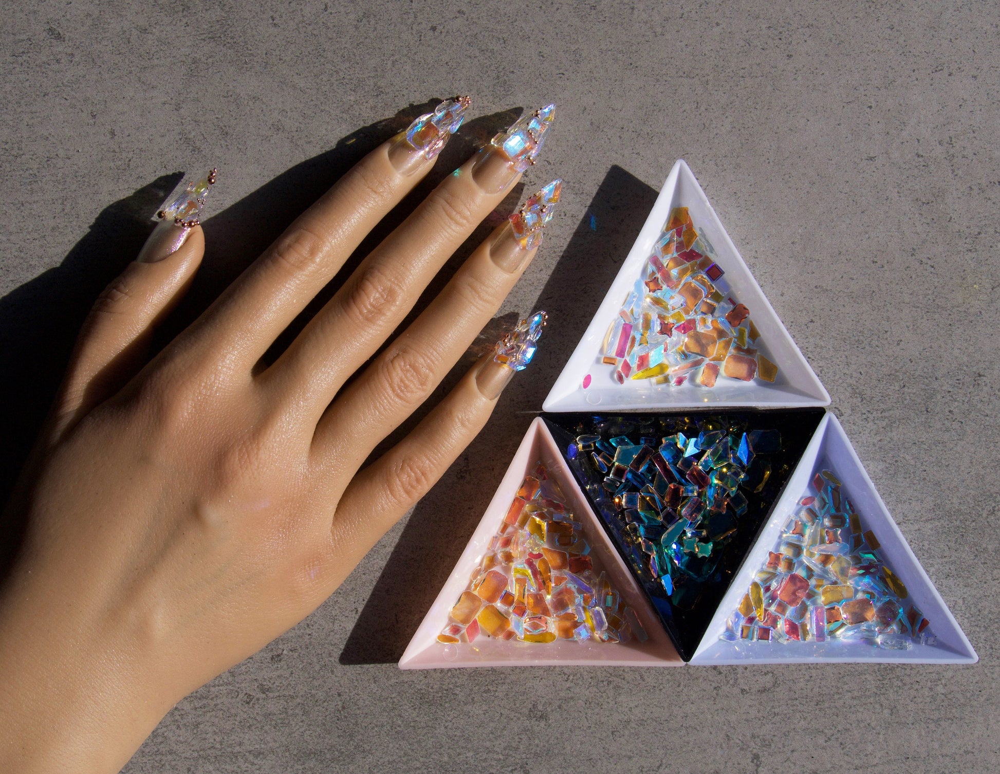 70 pcs Mixed Polar Light Crystals/ Nail Jewelry Diamond set