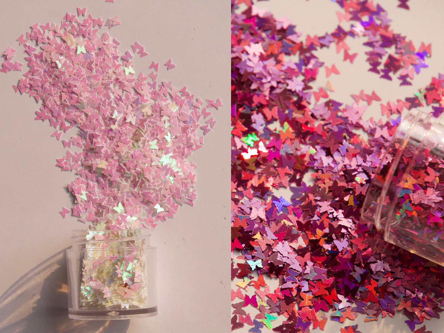 4 jars Halo Butterfly Glitter/ Nail Flakes DIY Laser Sequins/Fairy Tale rainbow starry butterflies nail polish UV gel/ resin crafts sequins