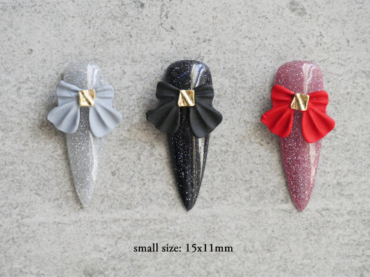Bowtie Nail Charm Metallic Large size nail decals/ Nail polish UV gel supply Instagram Pinterest Nail Inspiration