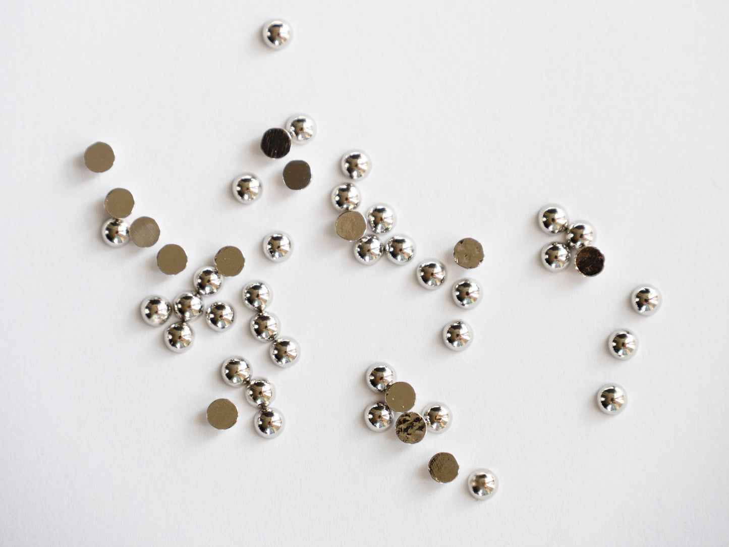 Metallic Hemisphere Caviar beads/ Semicircle Silver Gold nail micro beads