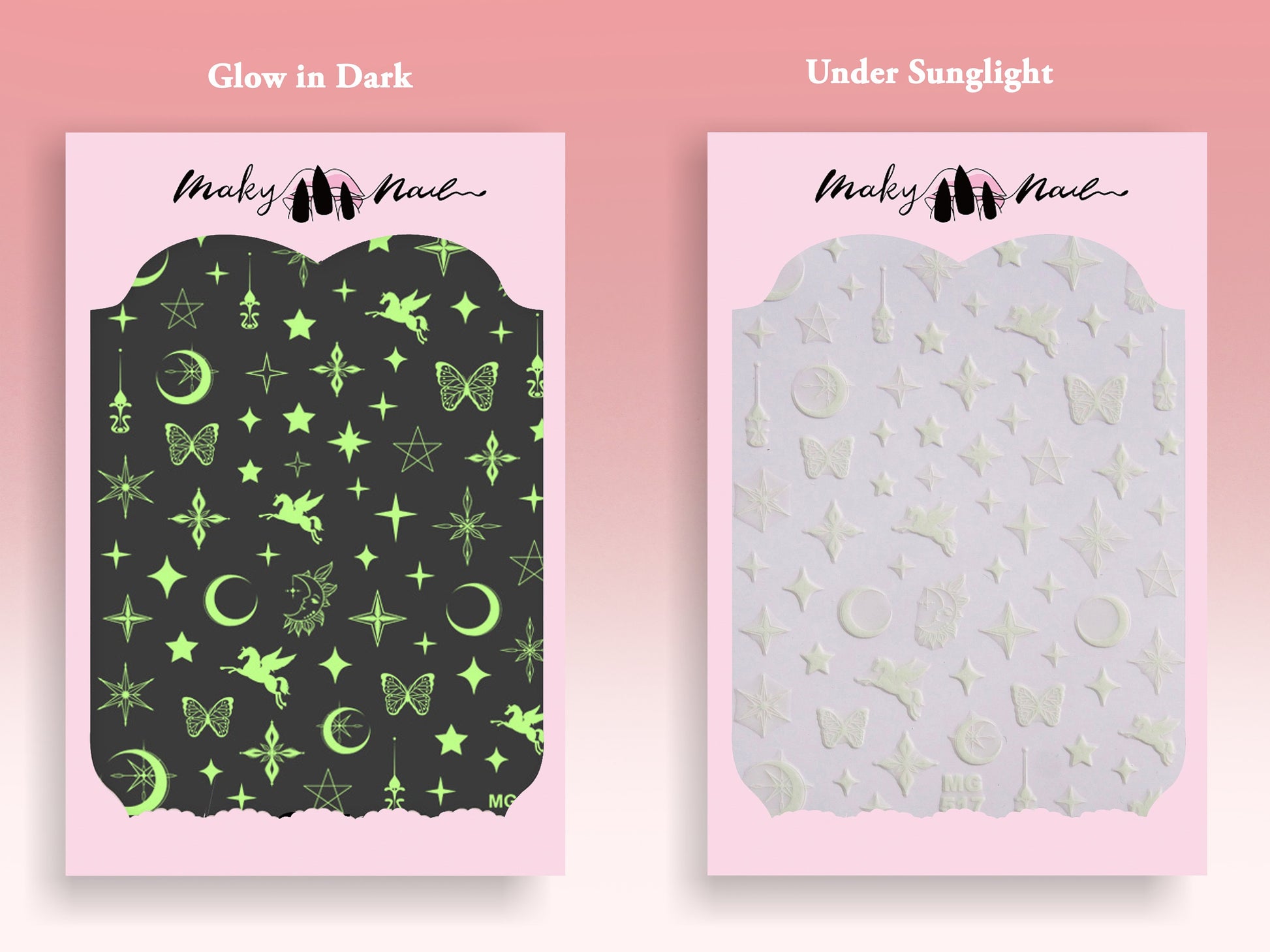 Starry Sky Luminous nail sticker/ Halloween Glow in the dark Night