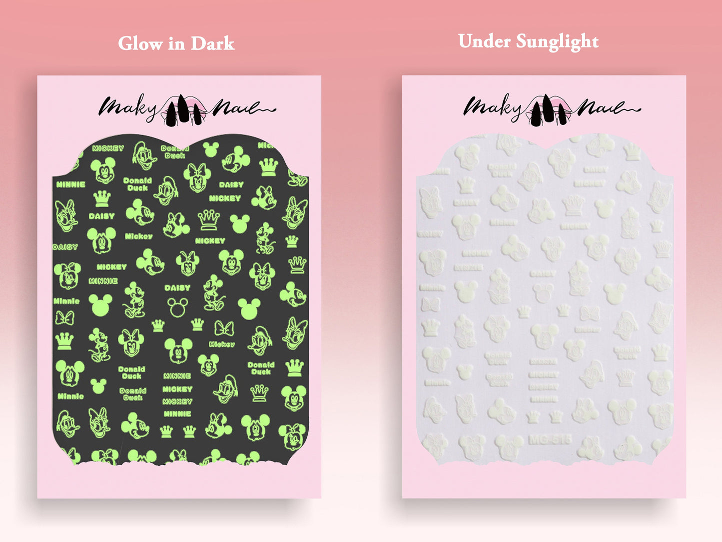 Fairy Tale Butterfly nail sticker/ Halloween Glow in the dark Night Life Party 3D Nail Art Self Adhesive Decals/ Peel off Floral Stickers