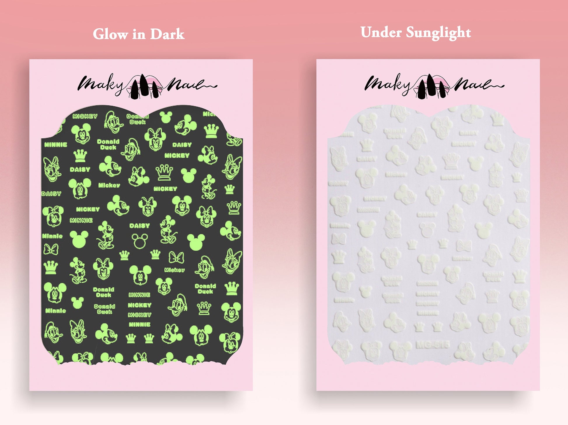 Fairy Tale Butterfly nail sticker/ Halloween Glow in the dark Night Life Party 3D Nail Art Self Adhesive Decals/ Peel off Floral Stickers