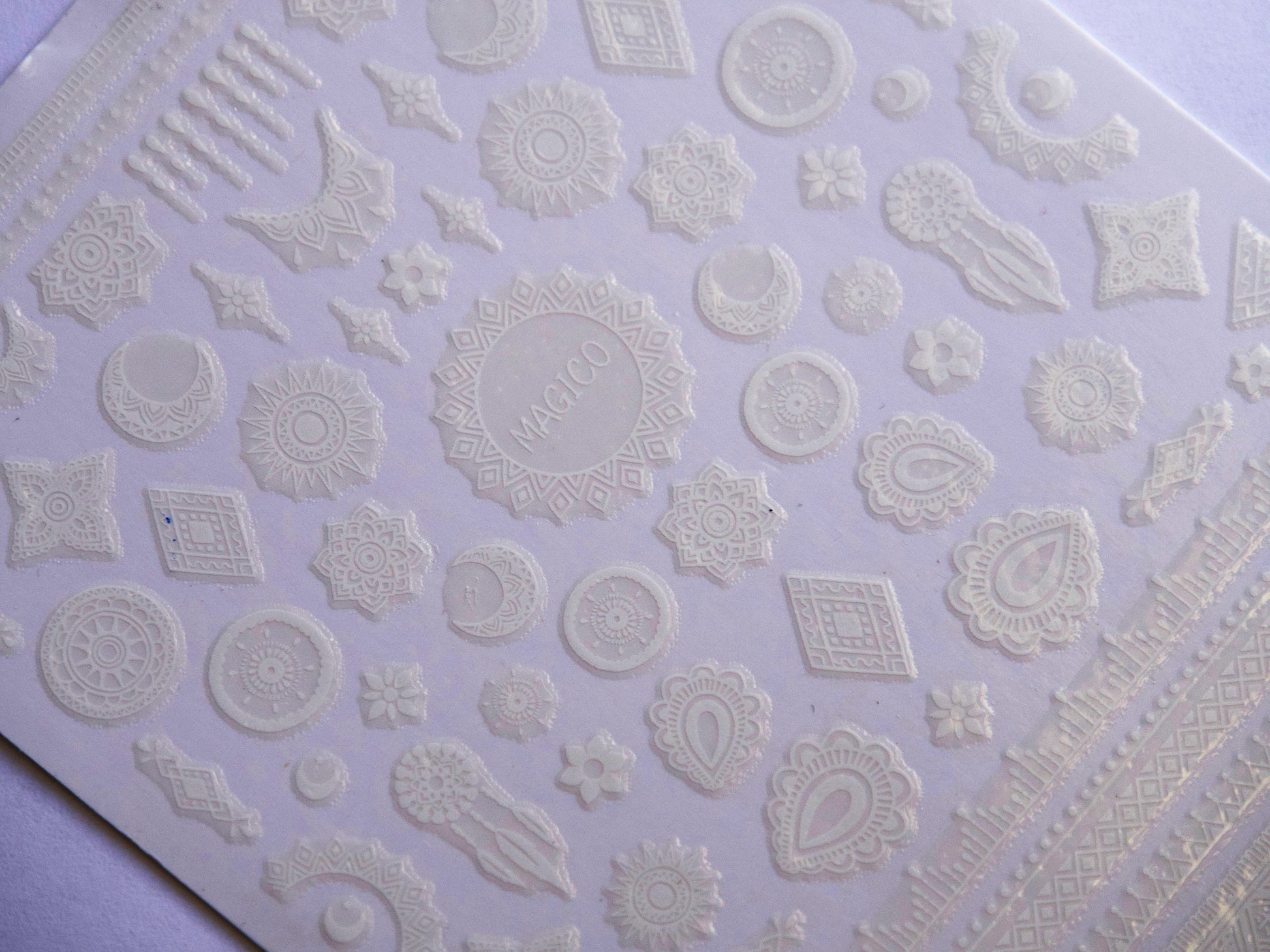 Mandala nail sticker/ Spiritual Starry Boho 3D Nail Art Stickers Self Adhesive Decals/ Geometric Symbol MeditationNail Art