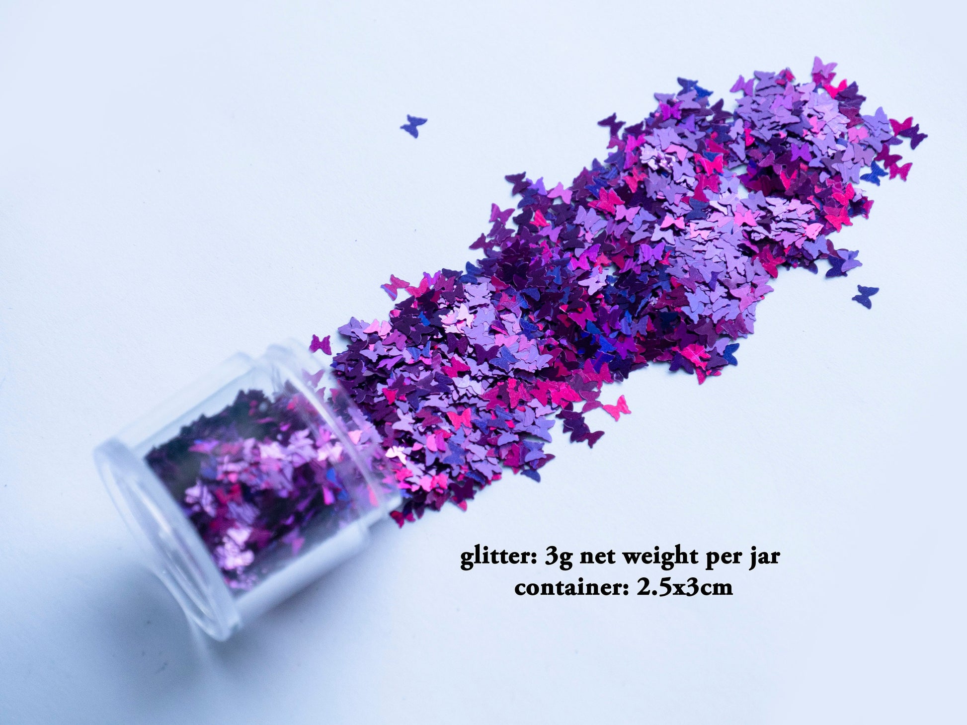 4 jars Halo Butterfly Glitter/ Nail Flakes DIY Laser Sequins/Fairy Tale rainbow starry butterflies nail polish UV gel/ resin crafts sequins