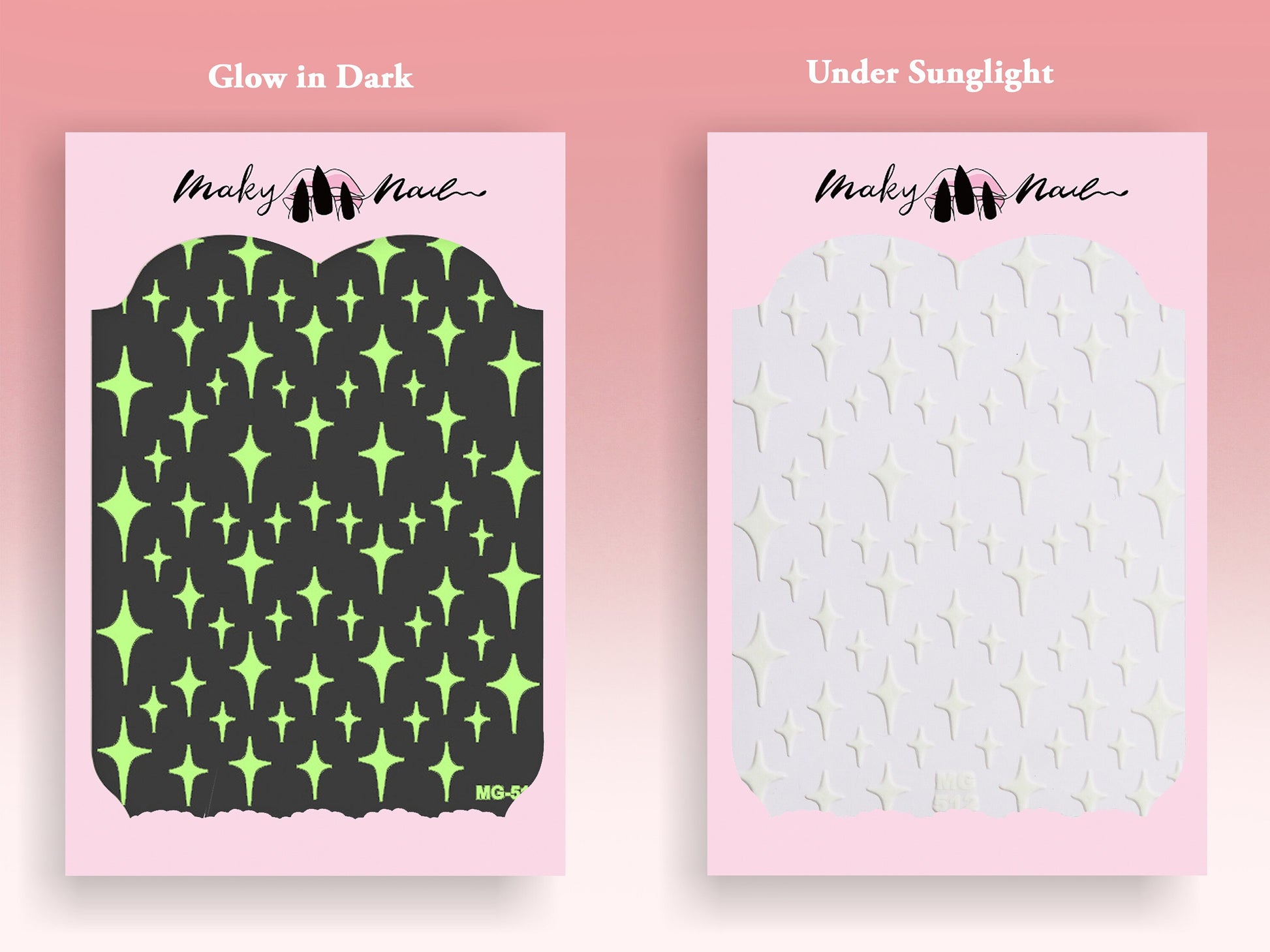 Starry Sky Luminous nail sticker/ Halloween Glow in the dark Night Life 3D Nail Art Self Adhesive Decals/ Peel off star Nails
