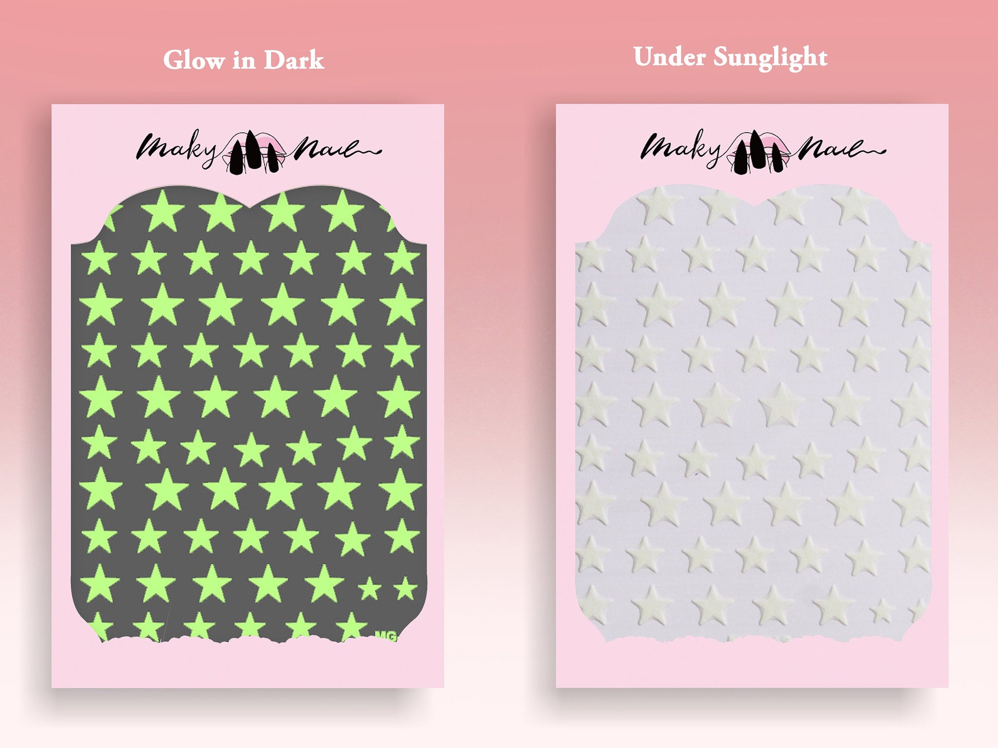 Starry Sky Luminous nail sticker/ Halloween Glow in the dark Night Life 3D Nail Art Self Adhesive Decals/ Peel off star Nails