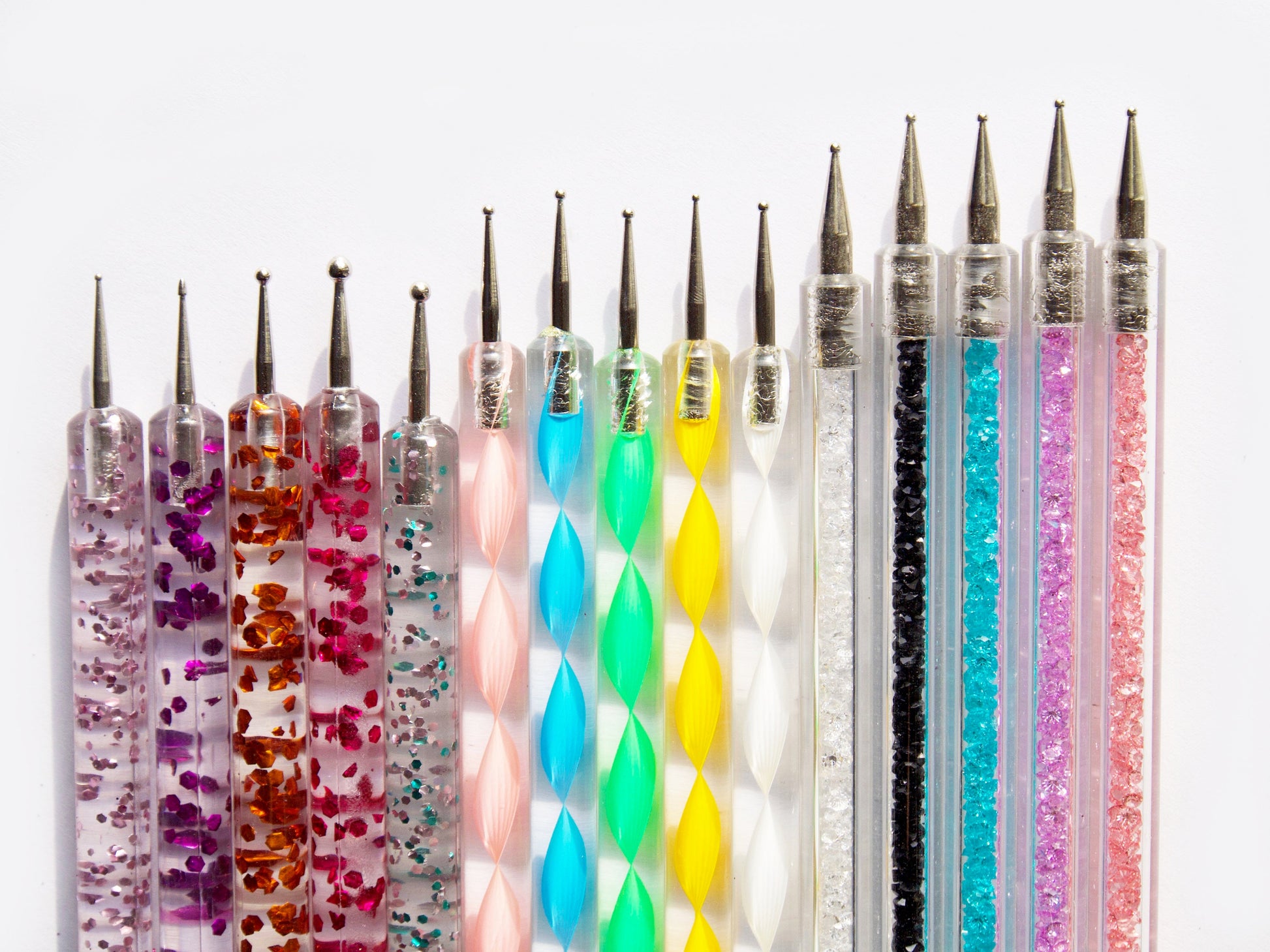 5 pcs Crystal Dotting Pen Set for Nail Art/marbleizing glaze painting pen/ Polymer clay DIY tool pen/ Miniature crafts making tool set