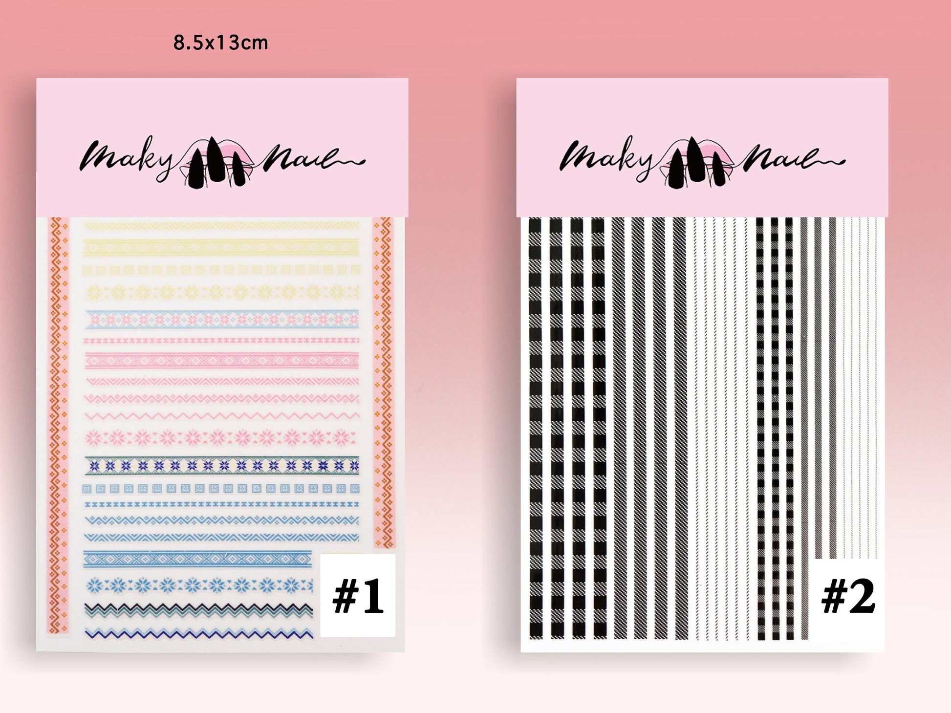 Tweed Plaid Pattern Nail Art Sticker/ Stripe Checkered Peel Off Tips Stickers/ Stripes scottish plaid Tartan holiday winter nails decals