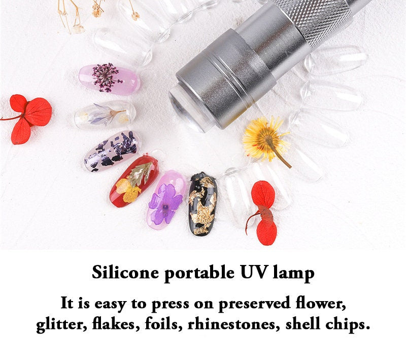 Portable UV flashlight/ Nail art dryer UV gel Lamp Presser