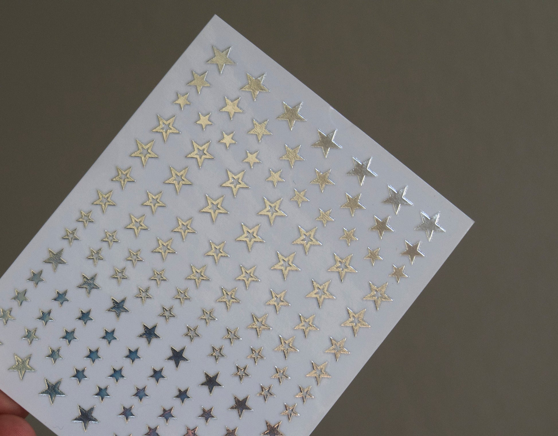 Ultra Thin Star Nail Sticker/ Gold Silver Five Pointed Star Nail Art Stickers Self Adhesive Decals/ Metallic star pro nail art sticker