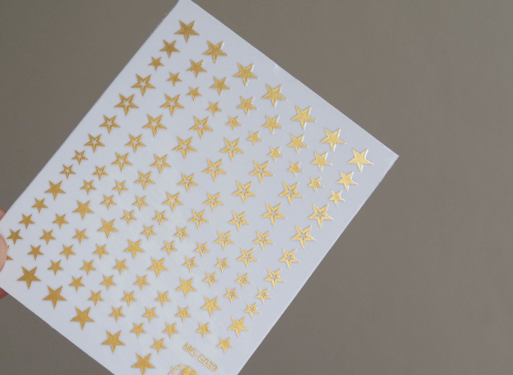 Ultra Thin Star Nail Sticker/ Gold Silver Five Pointed Star Nail Art Stickers Self Adhesive Decals/ Metallic star pro nail art sticker