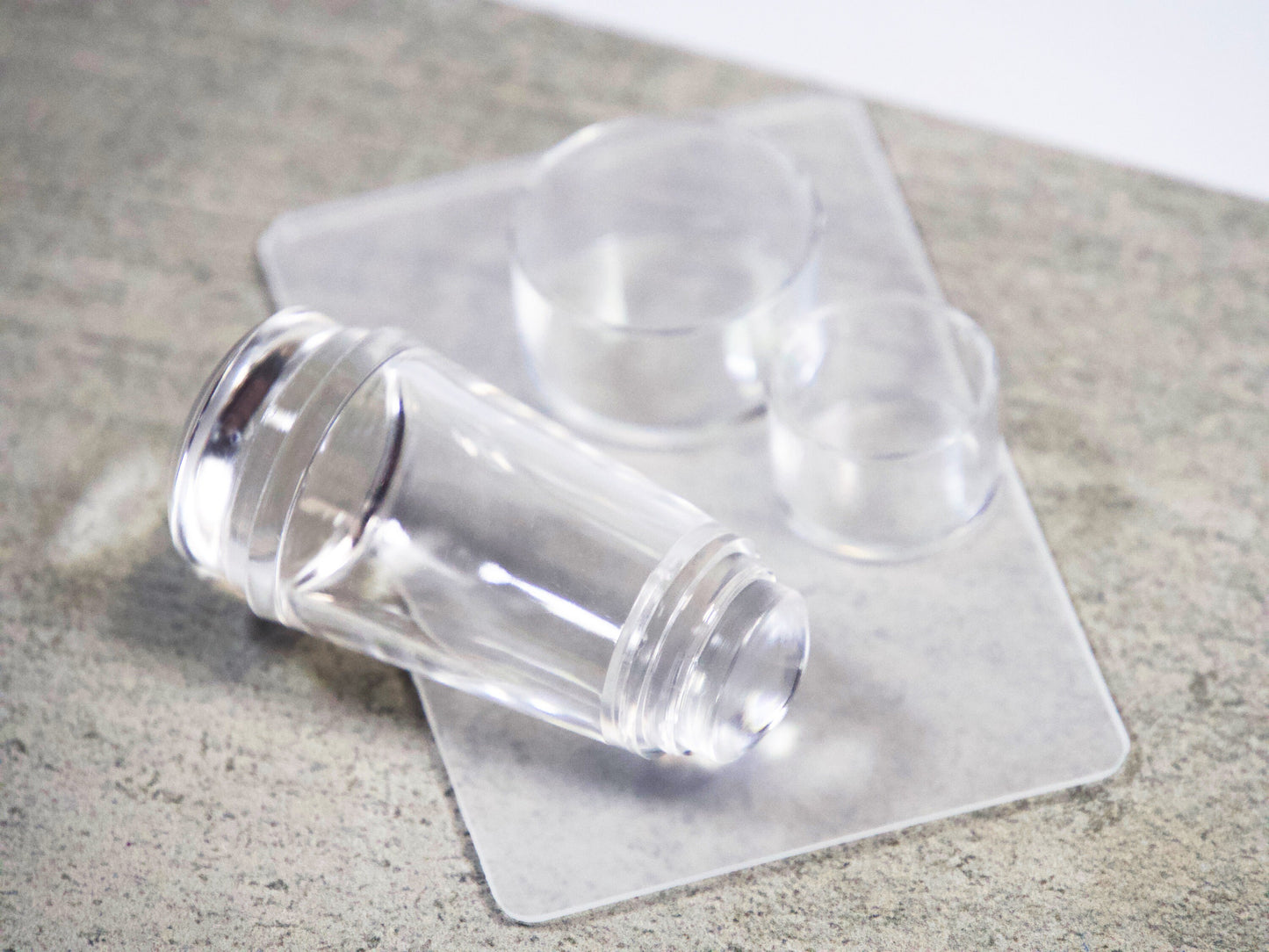 Clear Nail stamping tool/ Silicon Clear Jelly Stamper Transparent Nail Stamping Stamp Scraper Polish Print Transfer DIY supply