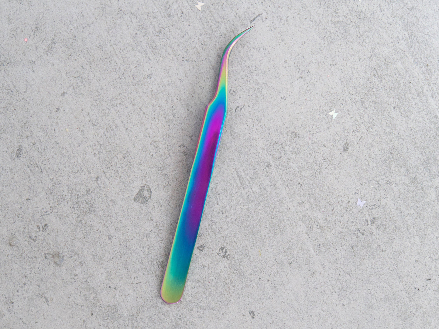 Eyelash Extension Tweezer Salon quality Professional Stainless Steel Precise Curved Tweezers for volume lashes/ Chameleon Gold picker