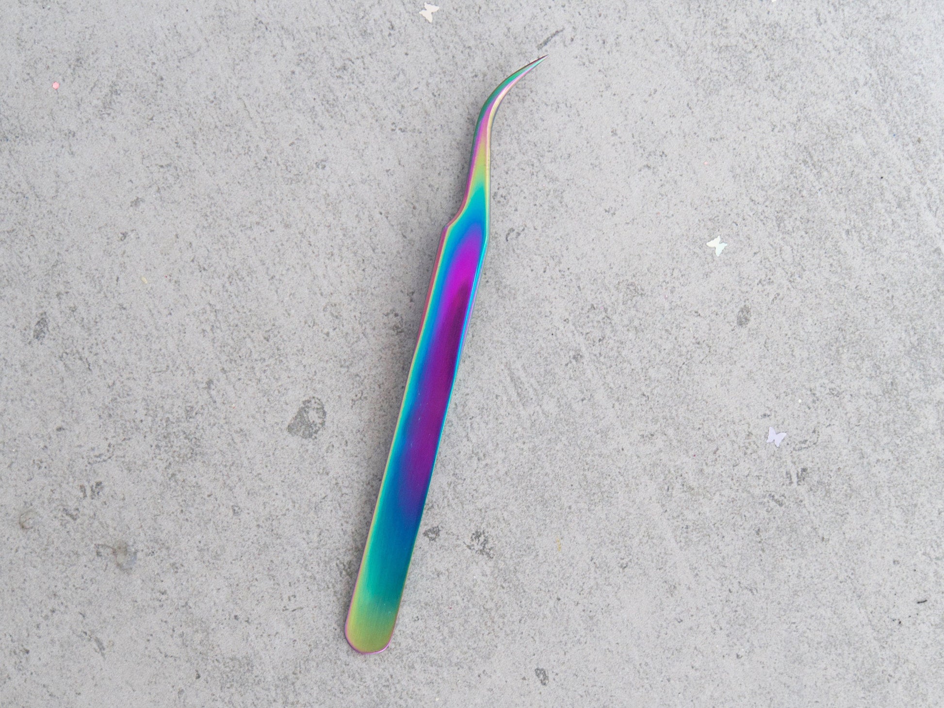 Eyelash Extension Tweezer Salon quality Professional Stainless Steel Precise Curved Tweezers for volume lashes/ Chameleon Gold picker