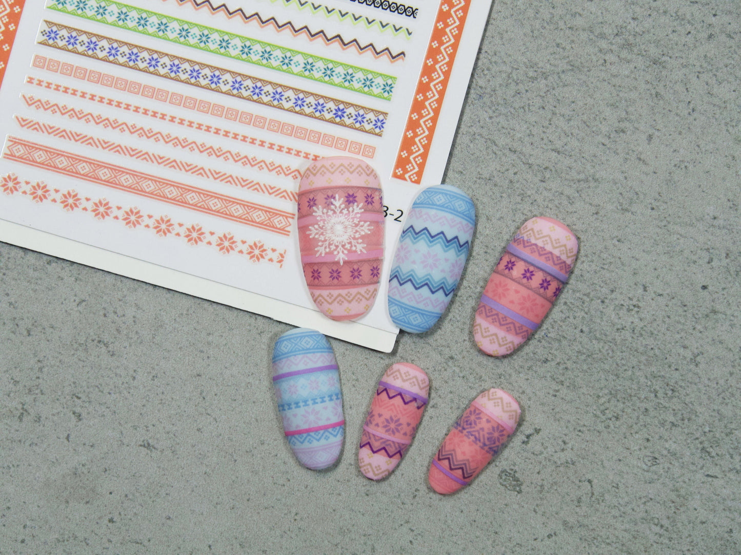 Tweed Plaid Pattern Nail Art Sticker/ Stripe Checkered Peel Off Tips Stickers/ Stripes scottish plaid Tartan holiday winter nails decals