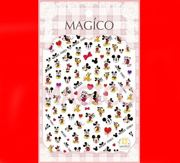 Mickey Mouse Minnie Mouse Nail Decals/Disney Theme nail sticker/Goofy 3D Nail Art Stickers Self Adhesive Decals/ Cartoon Miniature Appliques