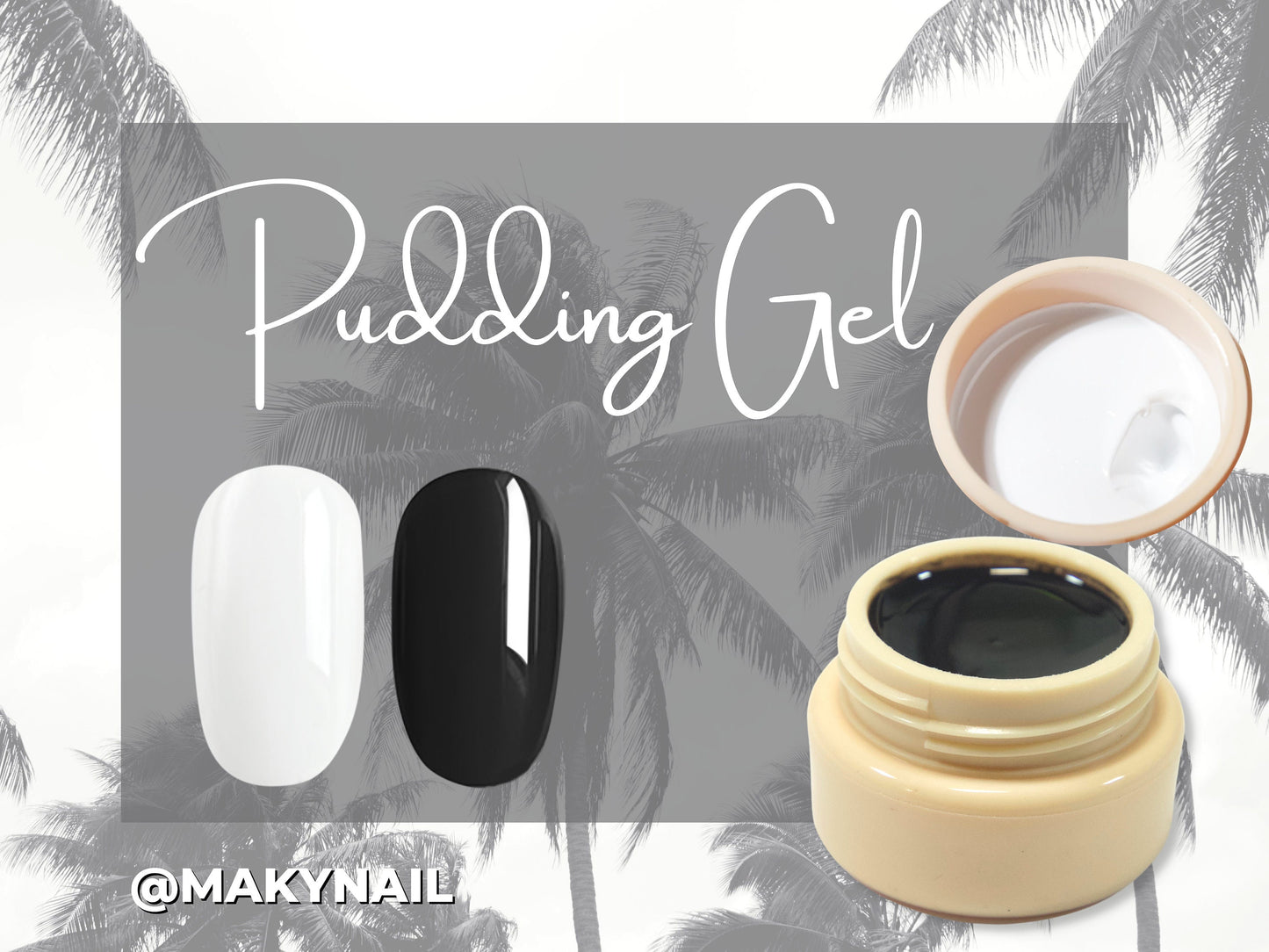 5g Solid Jelly UV Gel Nail Art /Black & White Nails Pudding UV Gels Creamy gel supply Manicure Pedicure Nails Design