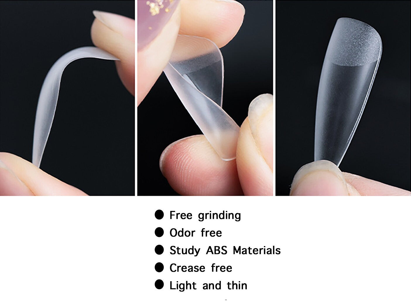 240pcs Gel Tips Half/Full Coffin Almond Square Press on False Fake Nails Manicure/ Dull Polish Matte Finish Ultra thin Durable False nails
