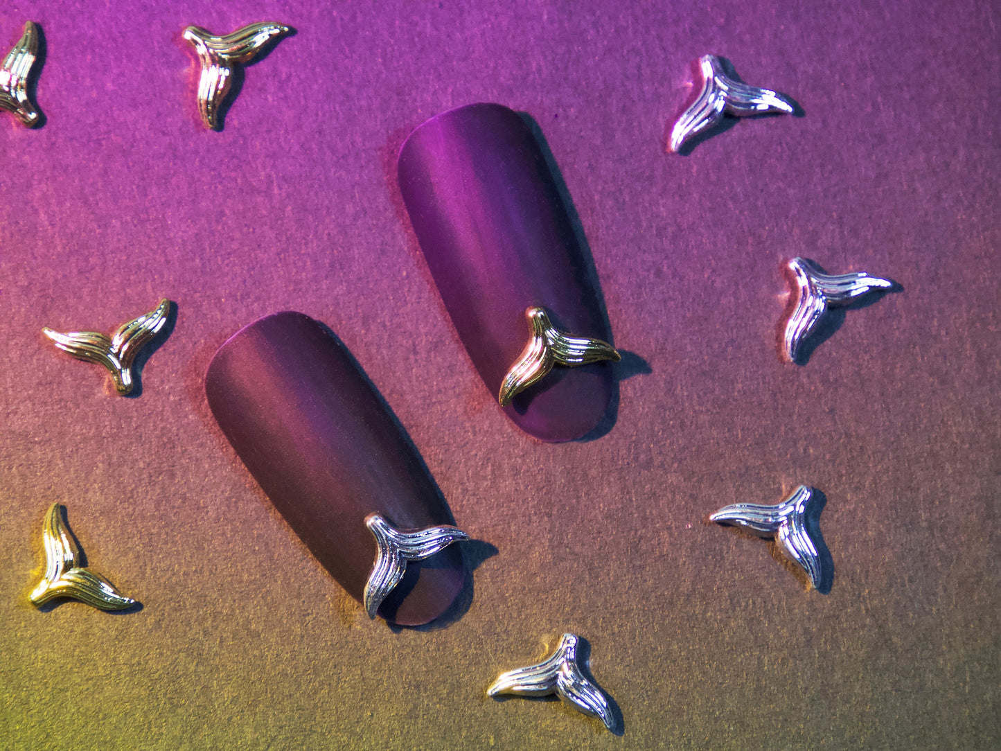 5 pcs 3D Sea Star shell nail decoration/ Beach Metallic Miniature Ocean Nail DIY deco/ Mermaid tail nail charms Marine design nail art