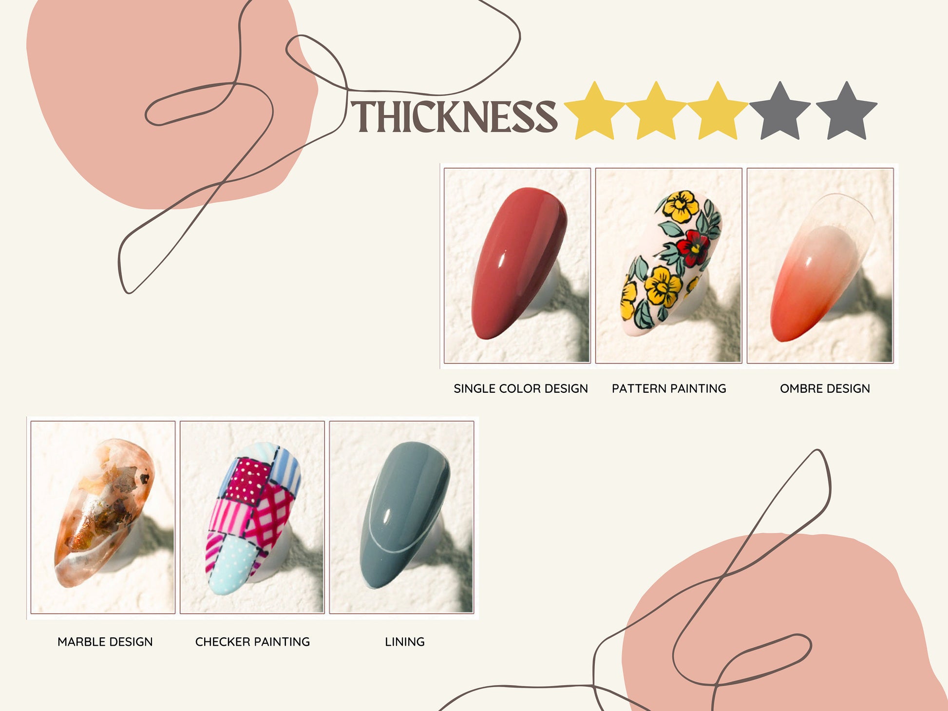 salmon color nail designs