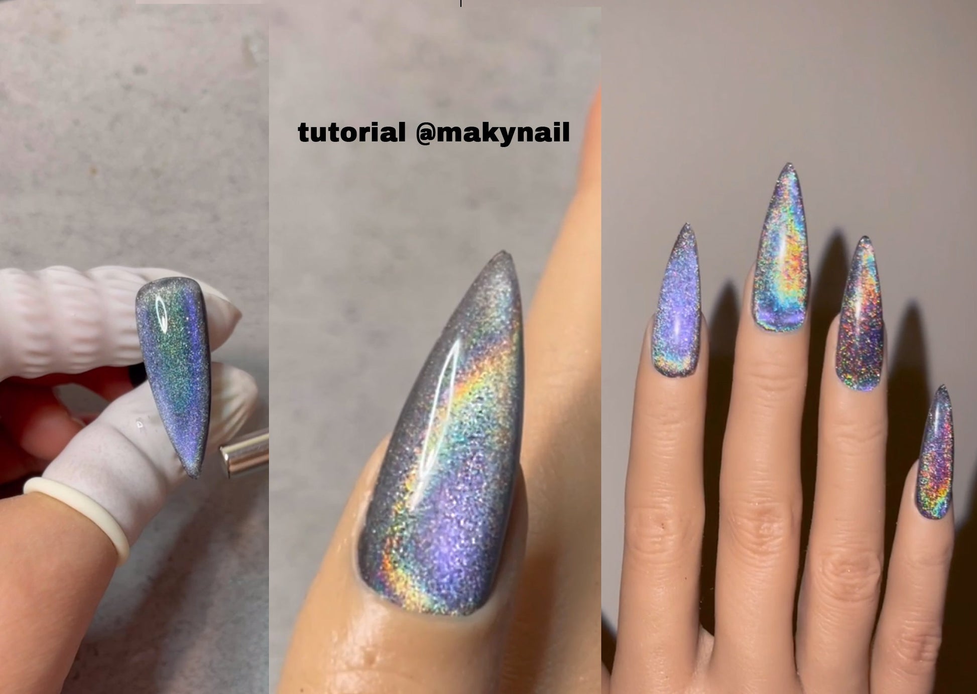 15ml Rainbow Cat Eye Gel Iridescent Polar light Gel/Aurora Magnetic Velvet Glare Reflective Universal Galaxy Glow Nail Polish Gel -Makybling