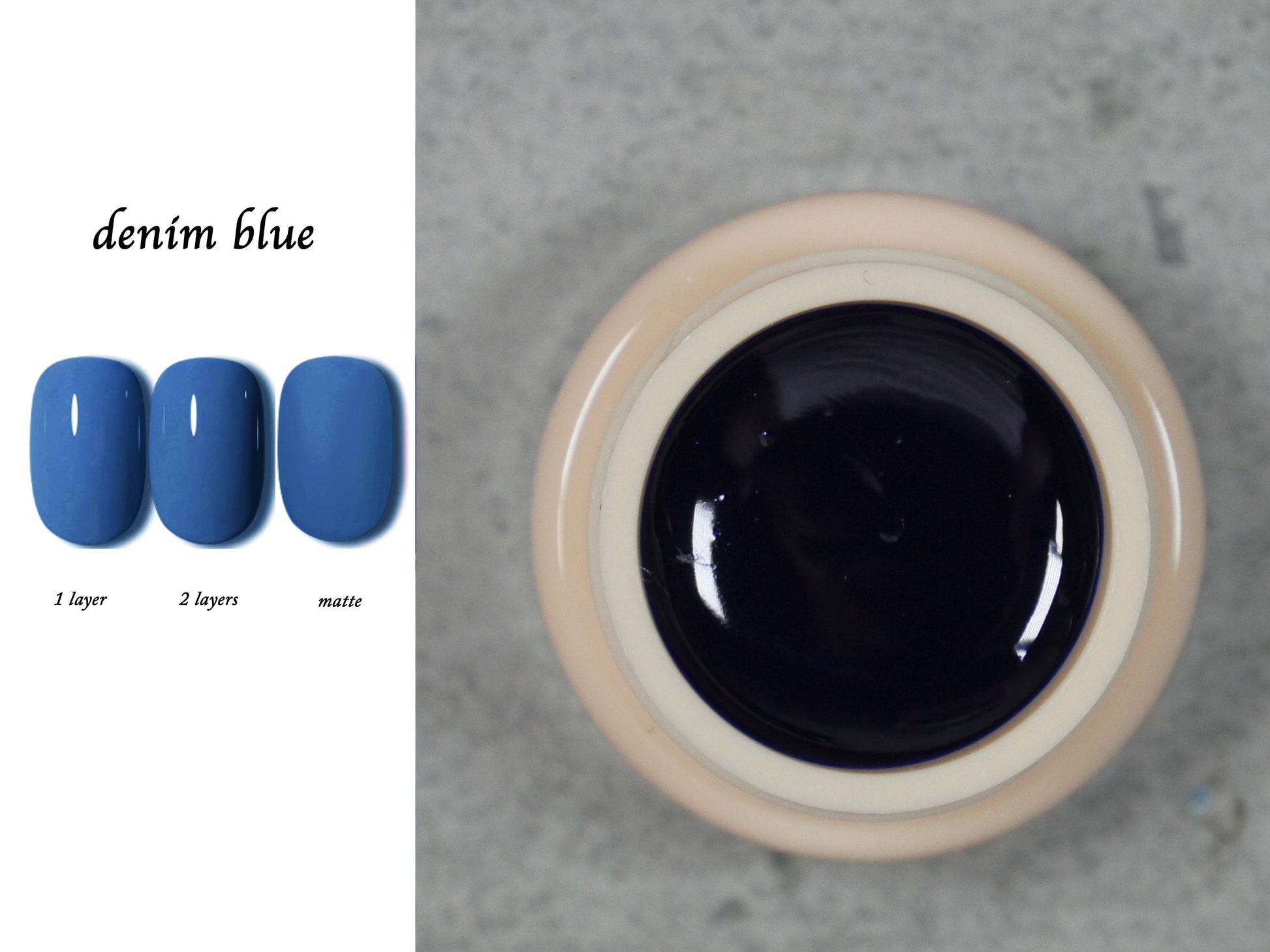 5g Solid Jelly UV Gel Nail Art /Blue Navy Nails Pudding UV Gels Creamy Gel Manicure Pedicure Nails Polish Denim blue