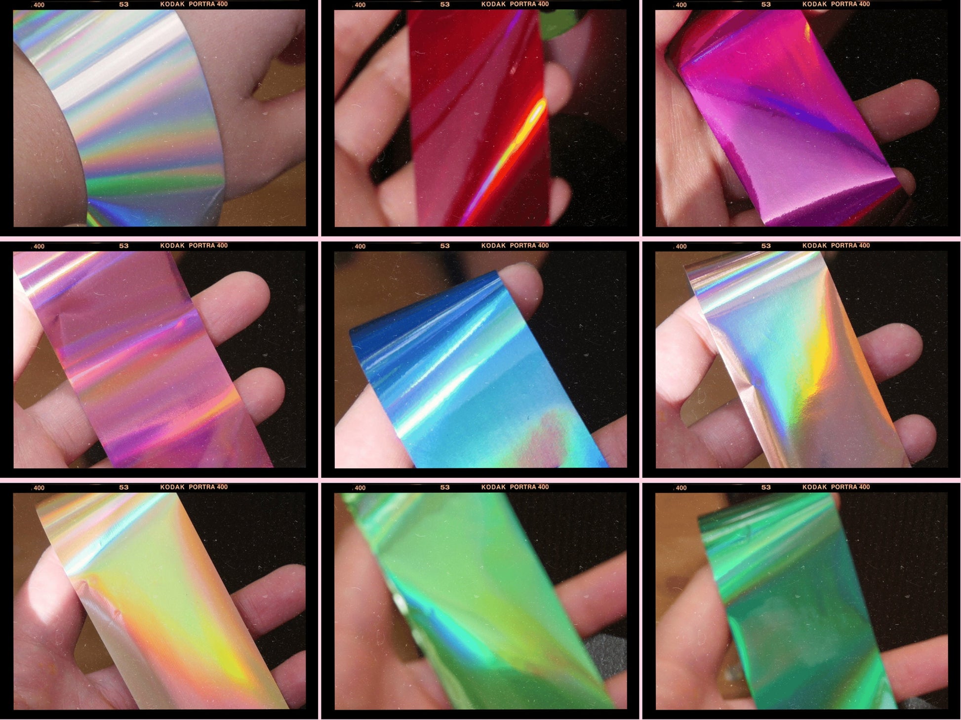1 Meter Halo Metallic transfer paper Foil Nail Art Sticker Decal/ DIY Rainbow nail transferring mirrored foil design/ Colorful foil