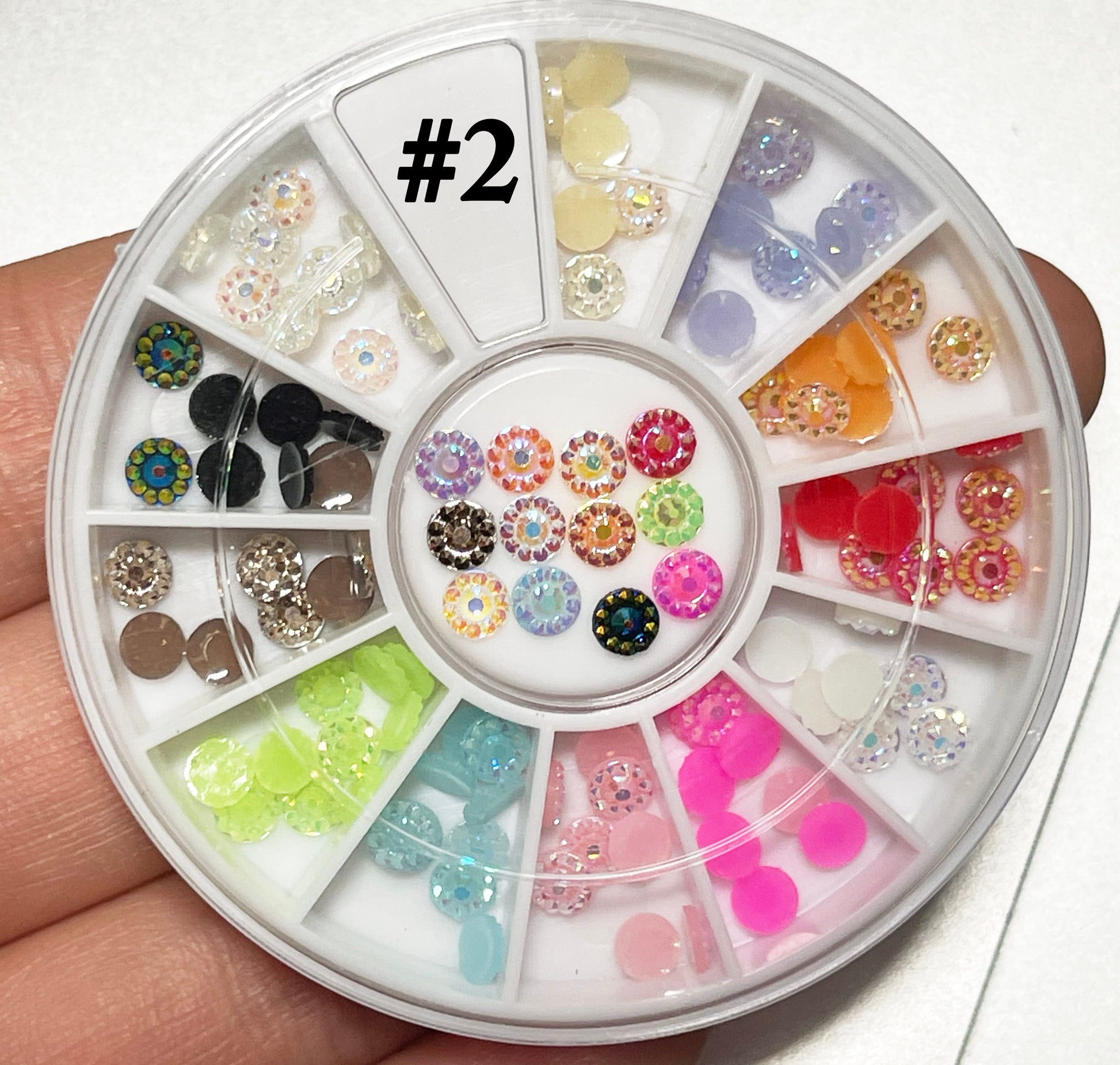 Nail Rhinestones Nails Art Decorations / Mixed multi colors Decals