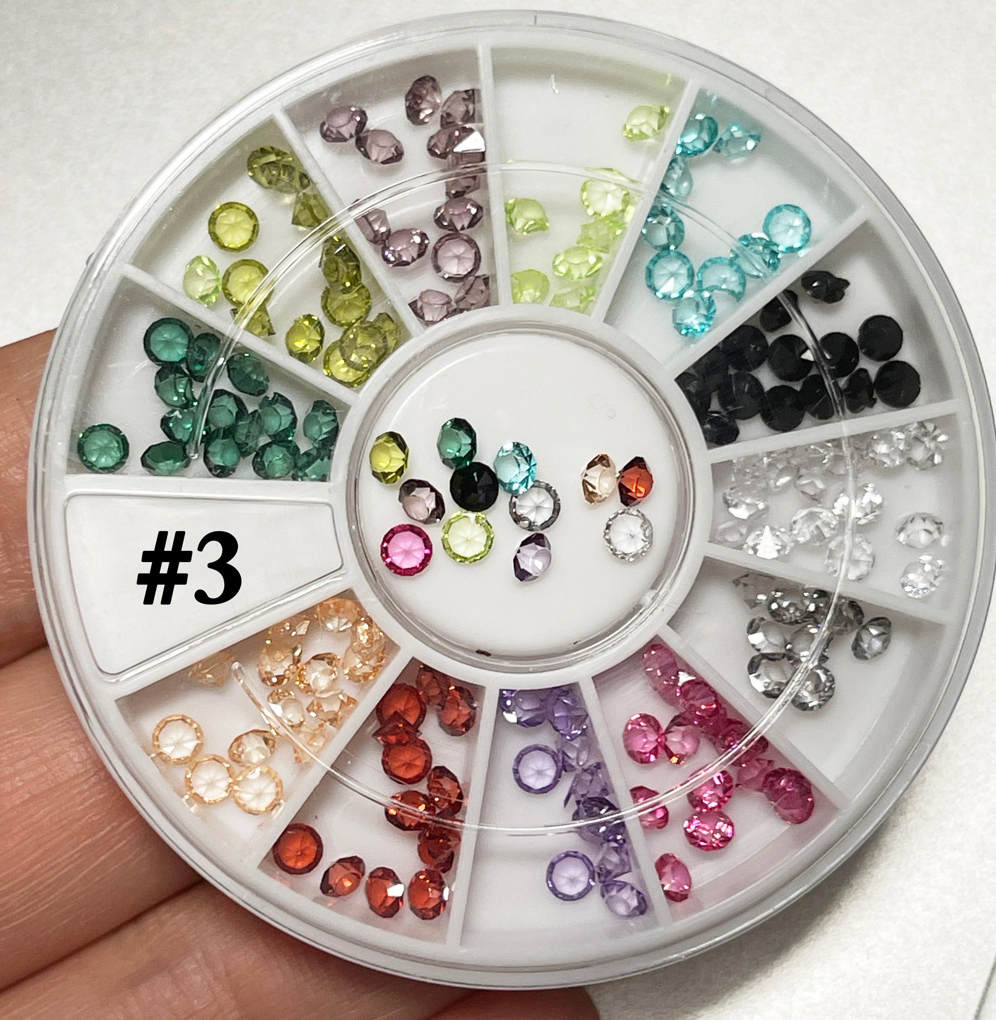 Nail Rhinestones Nails Art Decorations / Mixed multi colors Decals