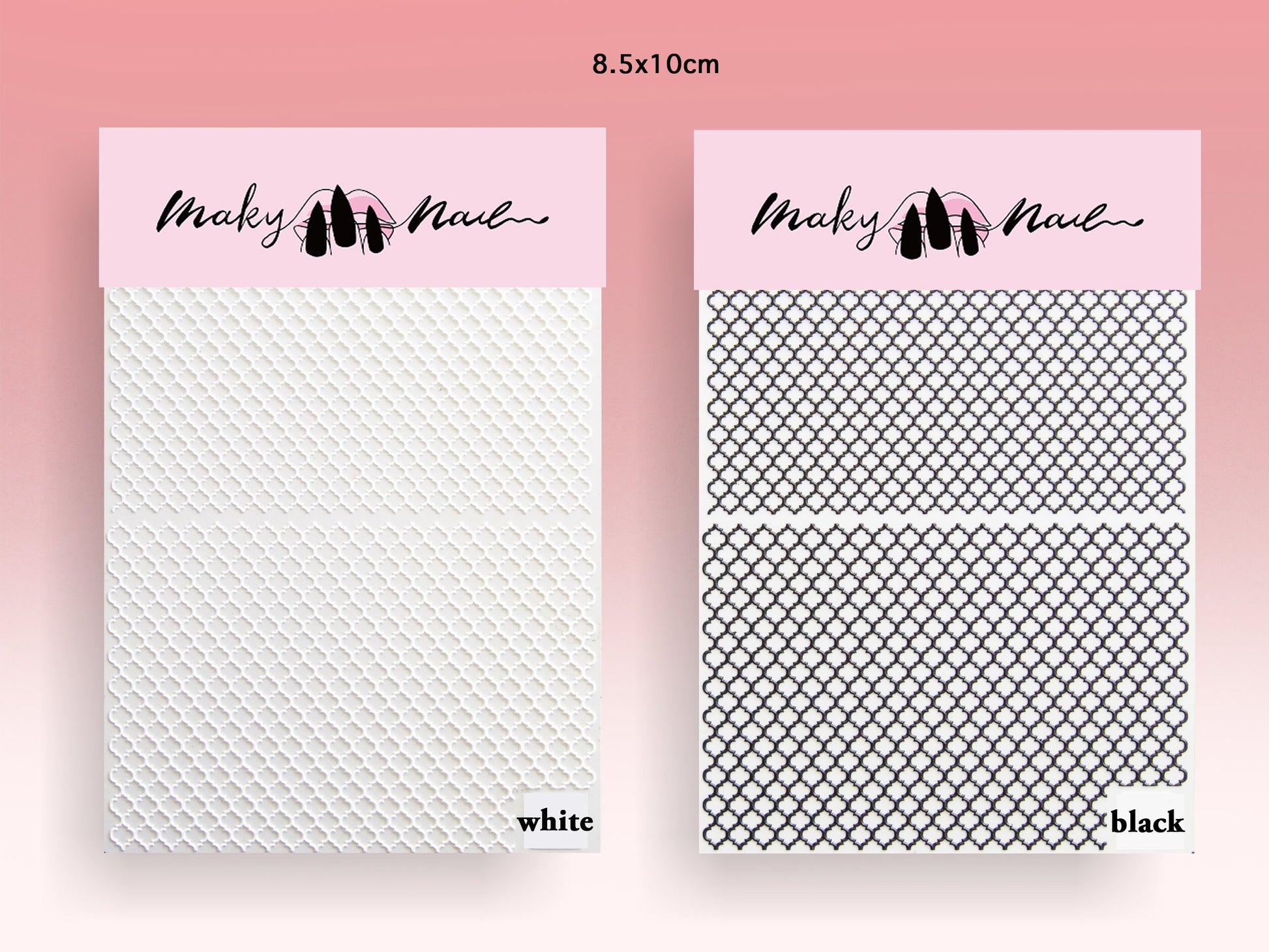 Plaid Pattern Nail Art Sticker/ 3D Embossed Checkered Grids Peel Off Tips Stickers/ Stained and Decorative Glass pattern nail design
