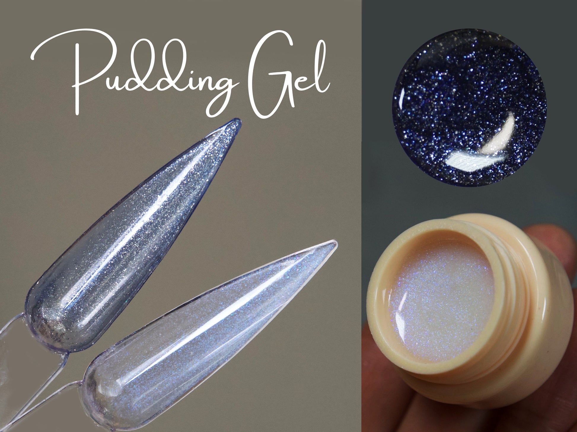 5g Solid Jelly UV Gel Nail Art /Galaxy Blue Glittery Navy Nails Pudding UV Gels Creamy Gel Manicure Nails Polish Starry Universe Nail